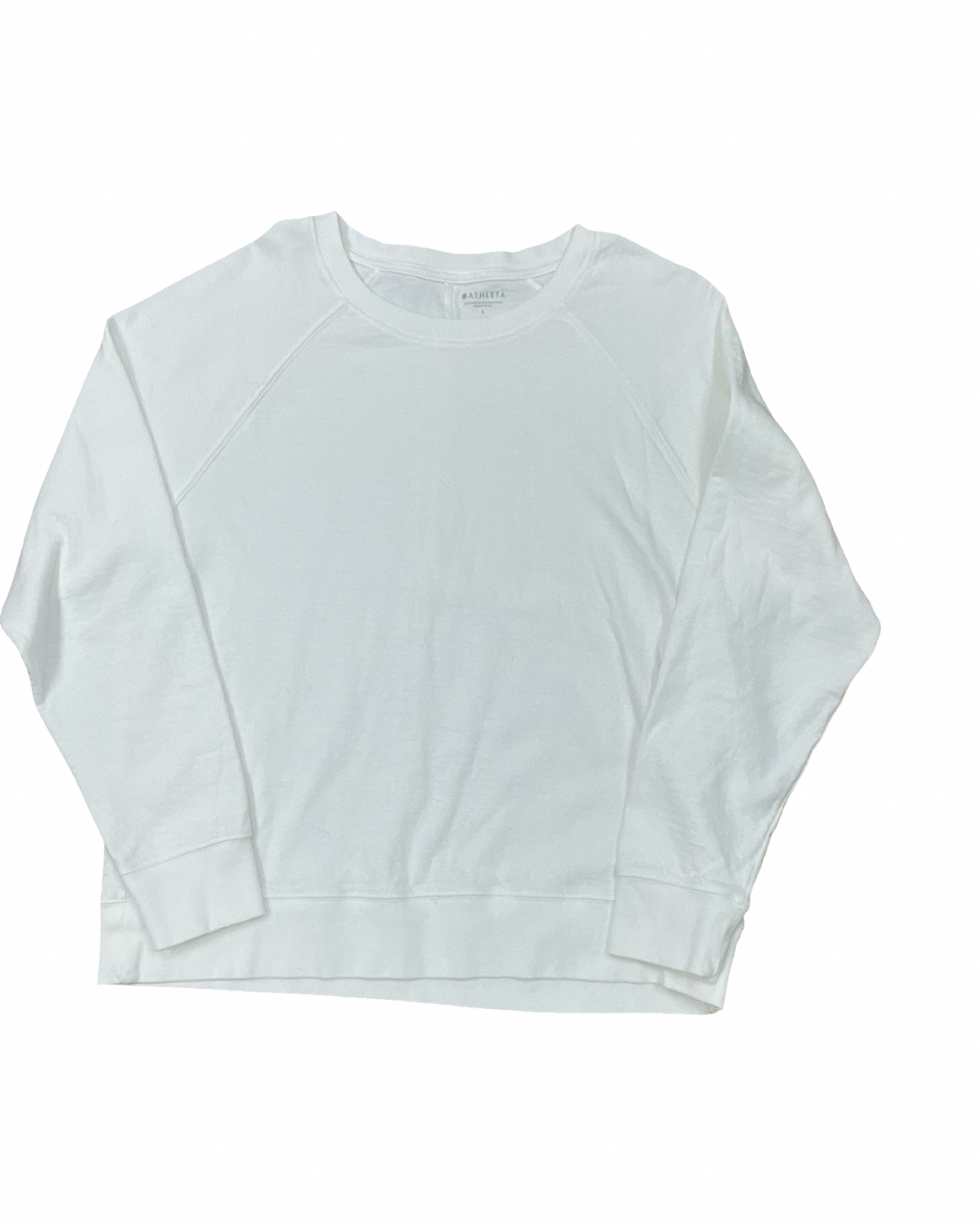 Athletic Top Ls Crewneck By Athleta In White, Size:L