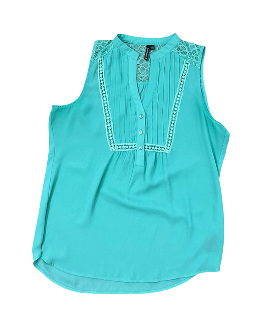 Top Sleeveless By Clothes Mentor In Teal, Size:L