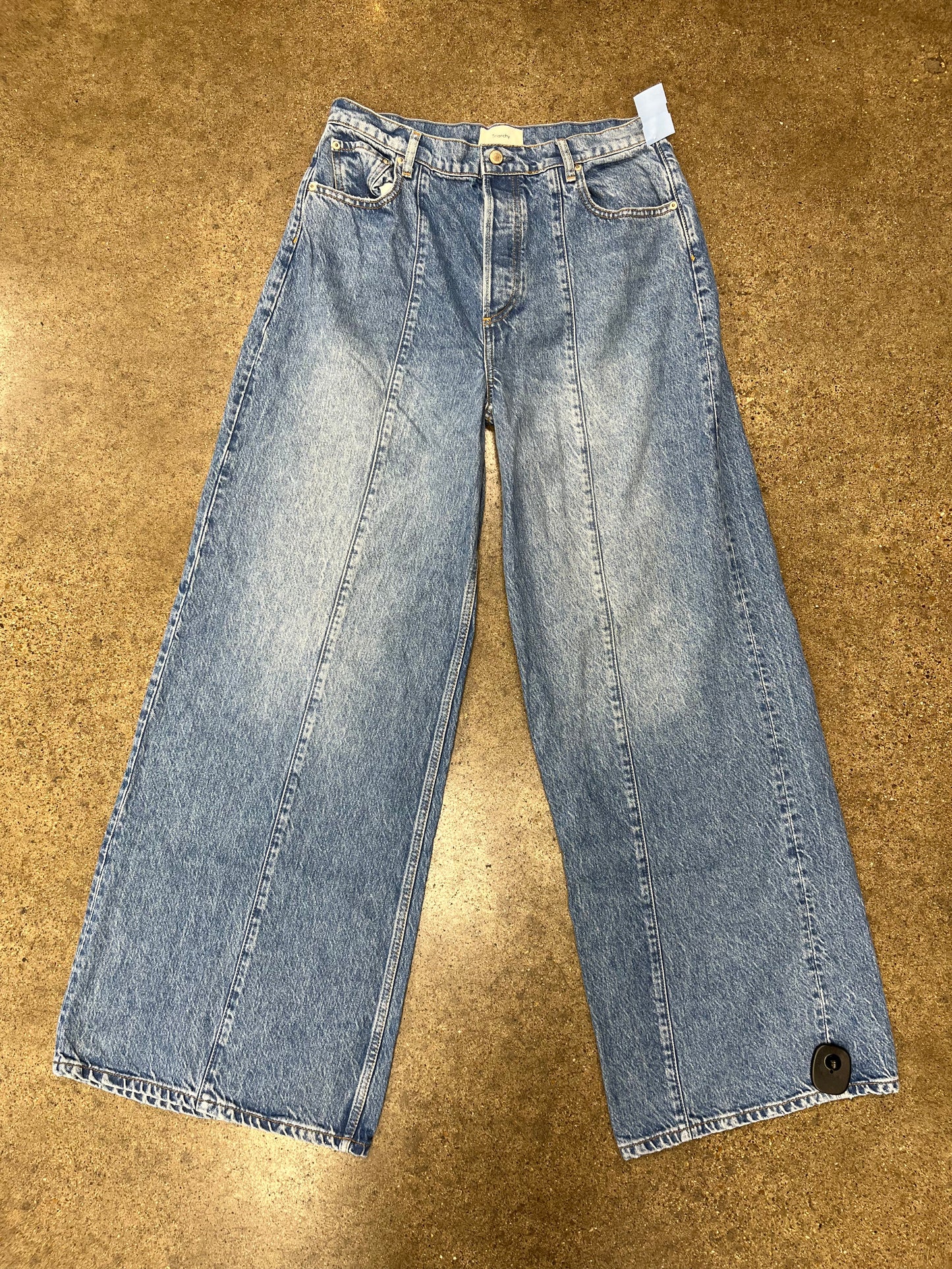 Jeans Wide Leg By Triarchy In Blue Denim, Size:10