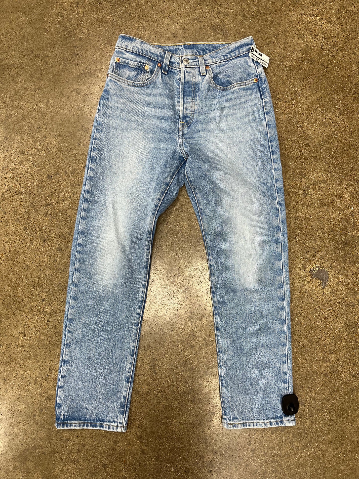 Jeans Straight By Levis In Blue Denim, Size:2