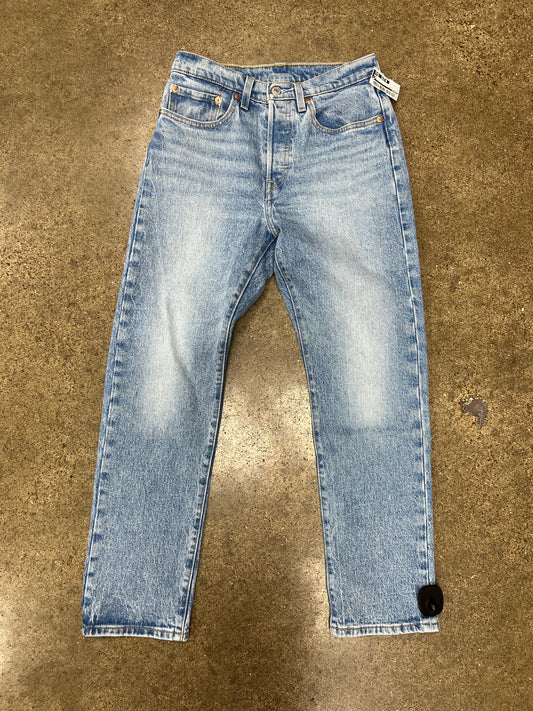 Jeans Straight By Levis In Blue Denim, Size:2