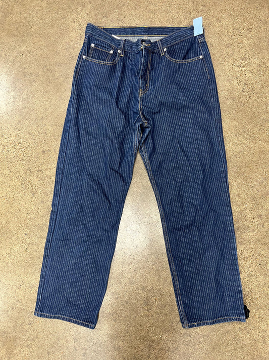 Jeans Straight By Levis In Blue Denim, Size:14