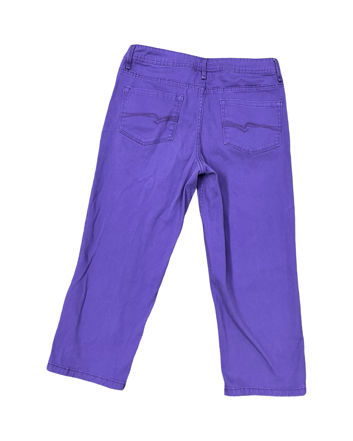 Jeans Cropped By Faded Glory In Purple Denim, Size:10