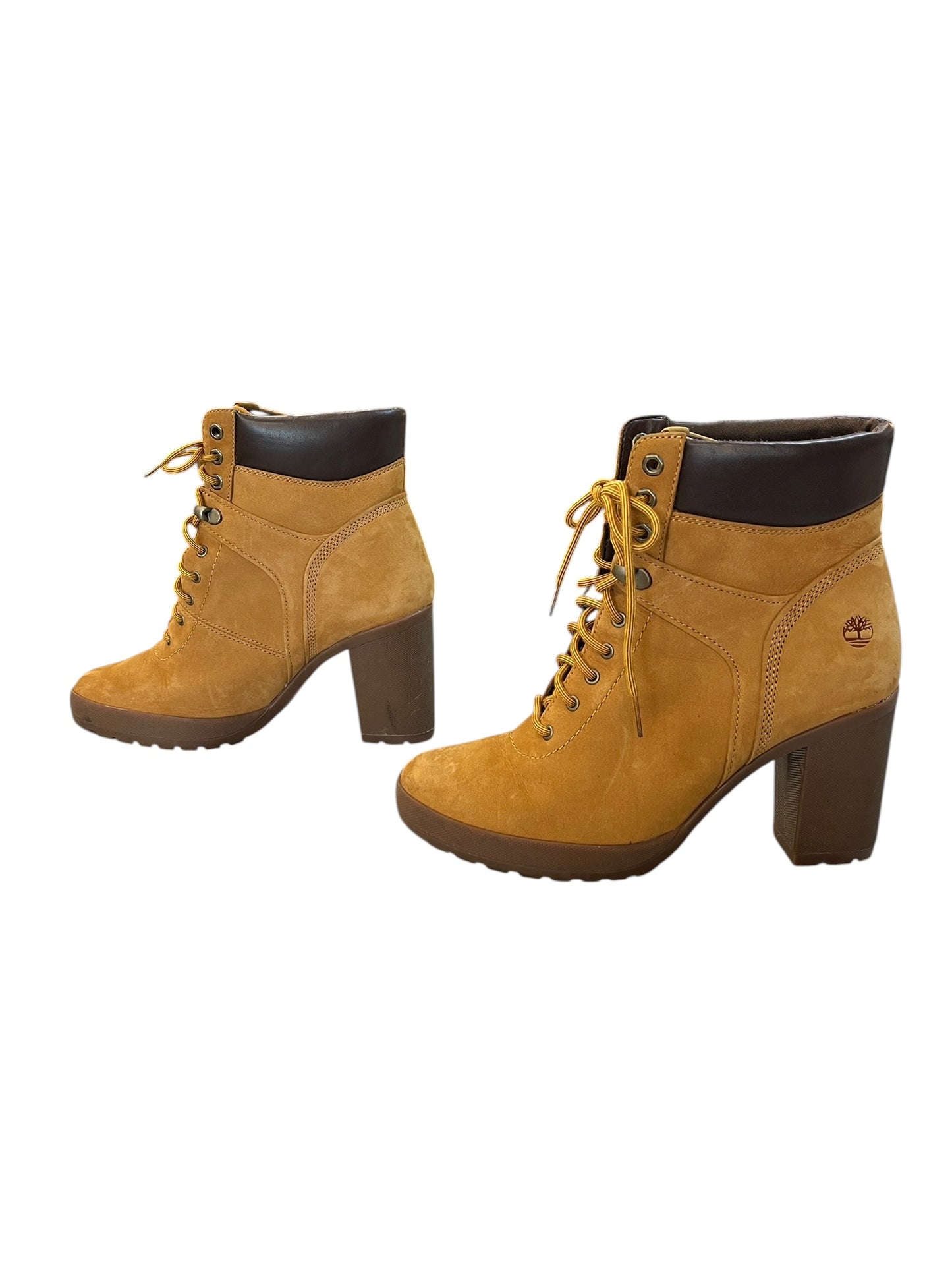 Boots Mid-Calf Heels By Timberland In Tan, Size:10