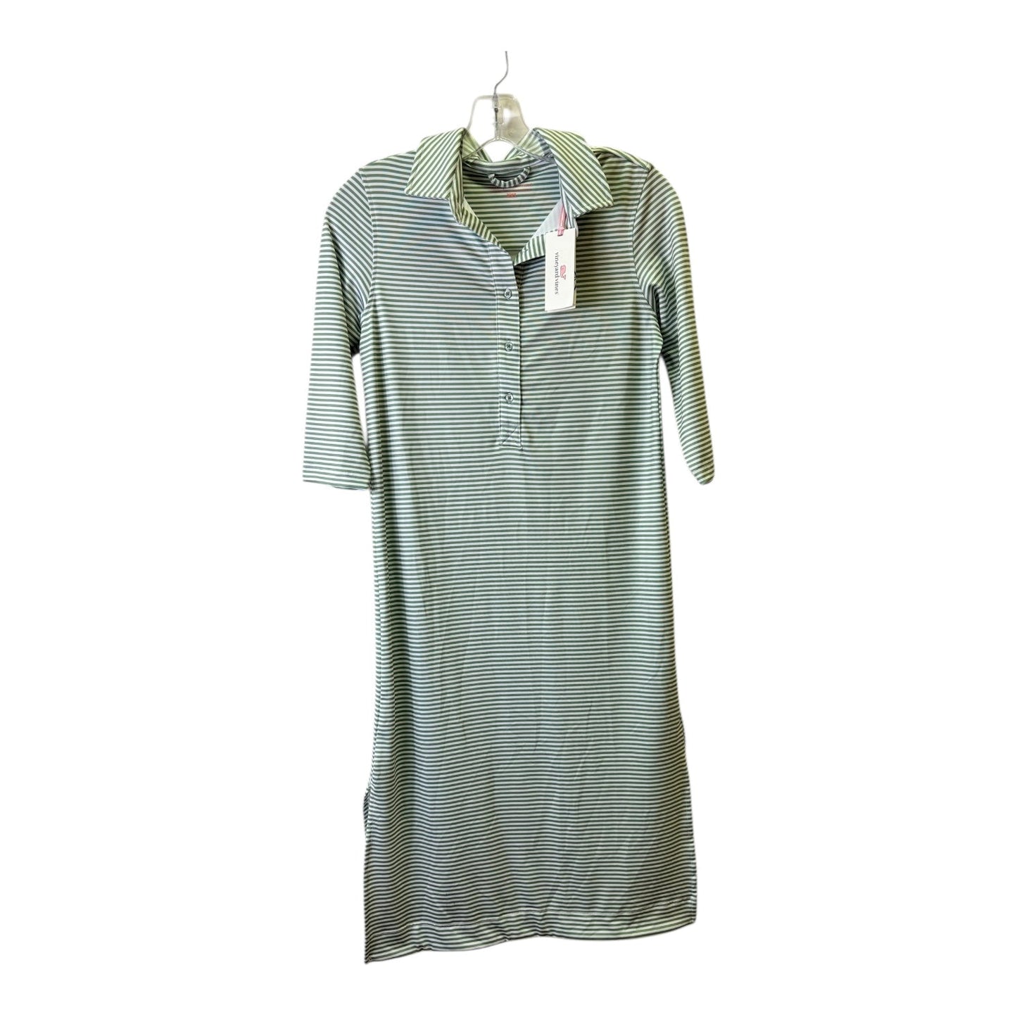 Dress Casual Short By Vineyard Vines In Green & White, Size:Xxs