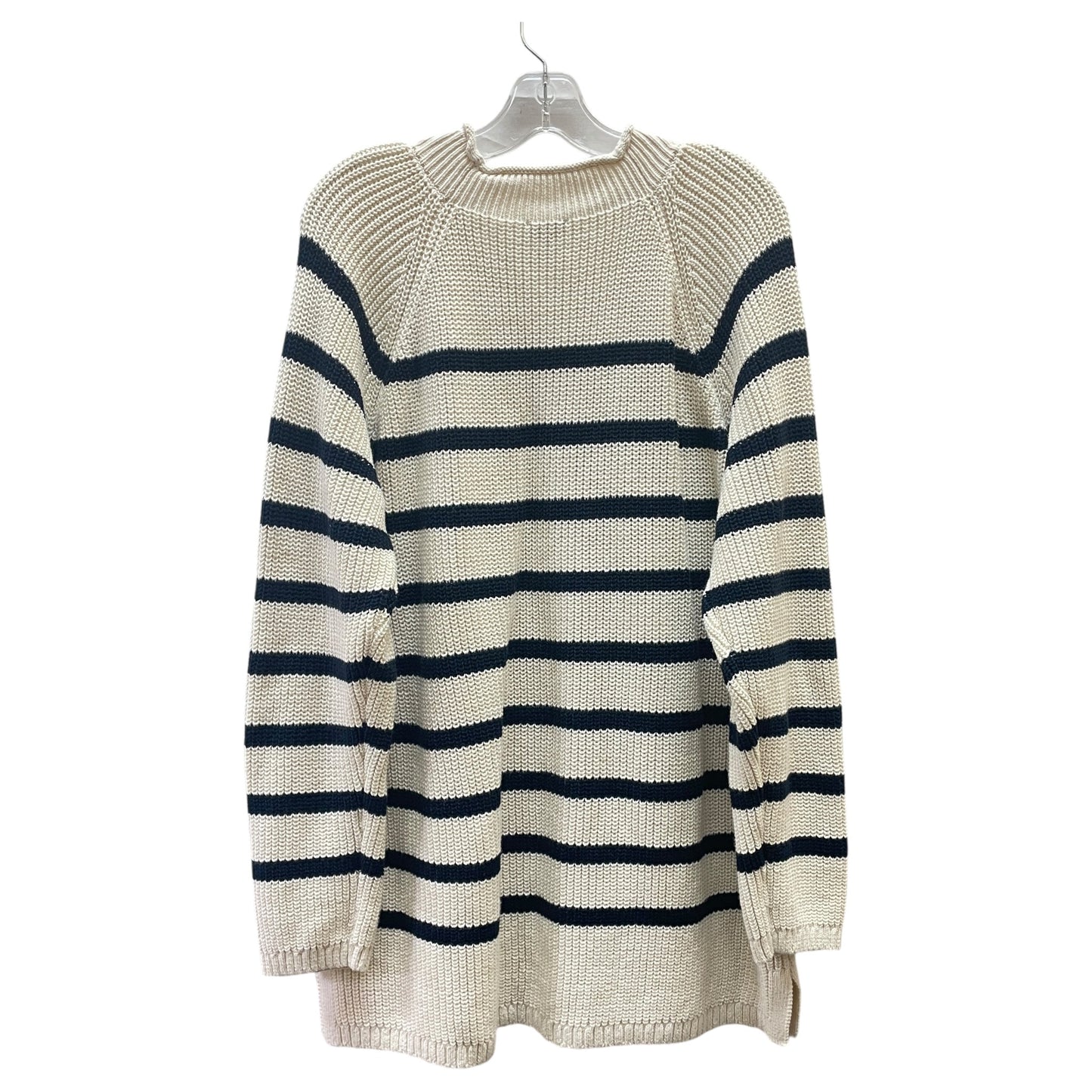Sweater By Talbots In Blue & Cream, Size:2X