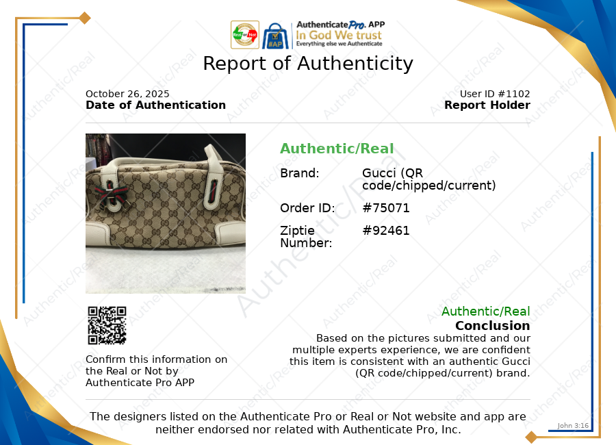 Handbag Luxury Designer By Gucci In Brown & Cream, Size:Medium