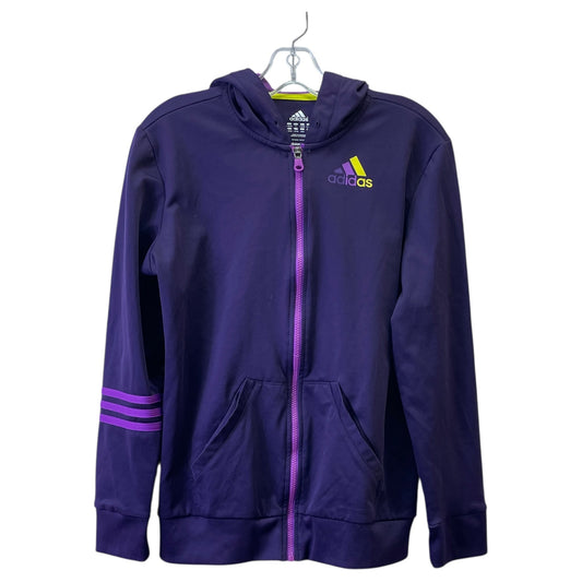 Athletic Jacket By Adidas In Purple, Size:L
