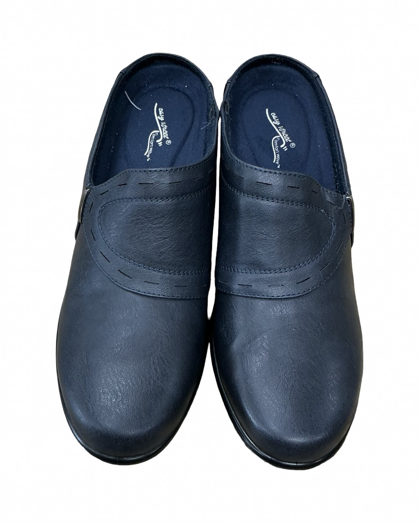 Shoes Heels Block By Easy Street In Navy, Size:10