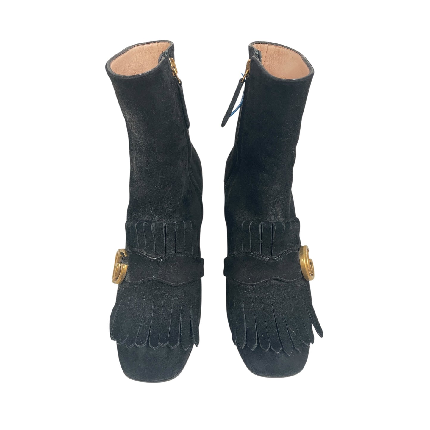 Boots Luxury Designer By Gucci In Black, Size:5