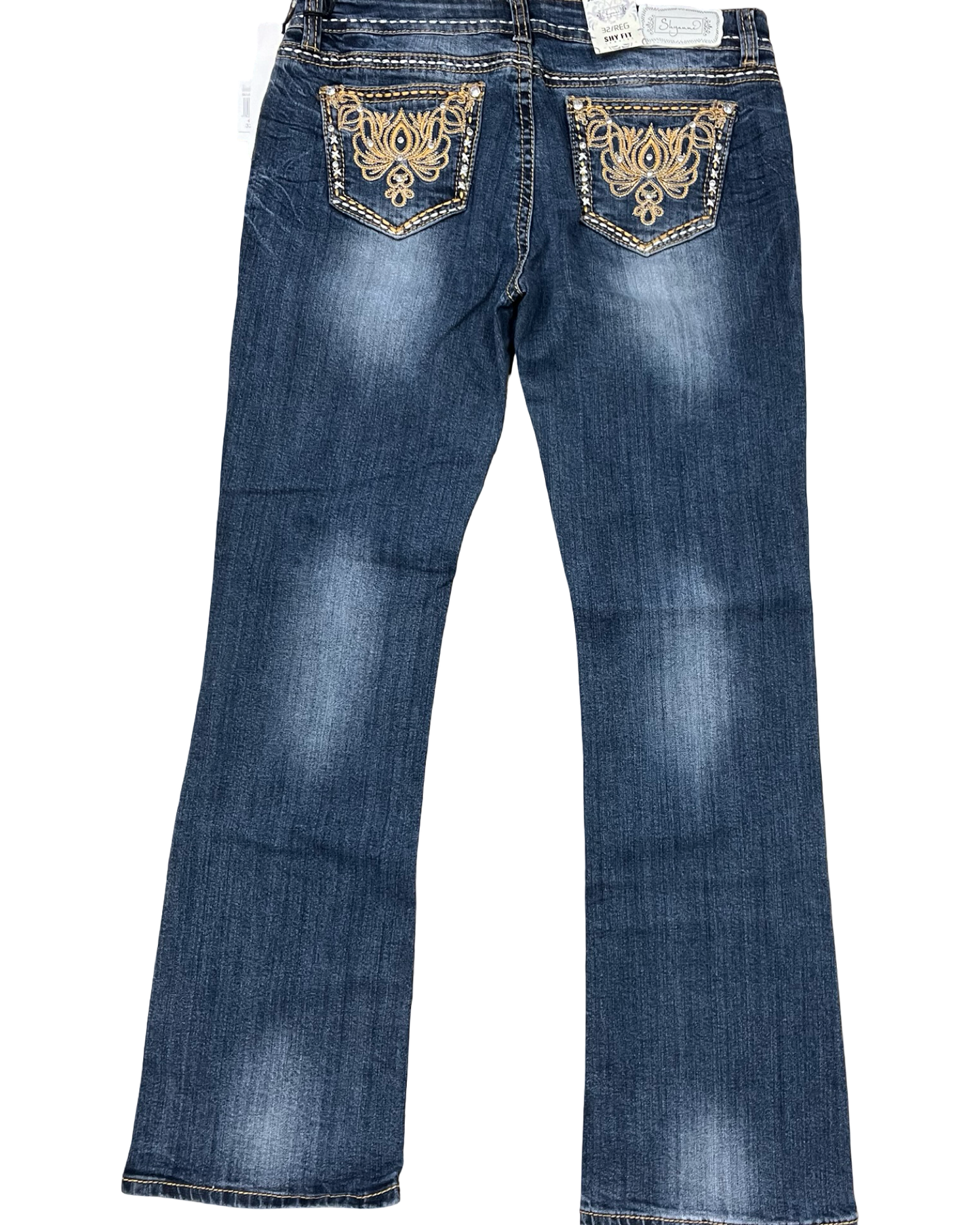 Jeans Boot Cut By Shyanne In Blue Denim, Size:14