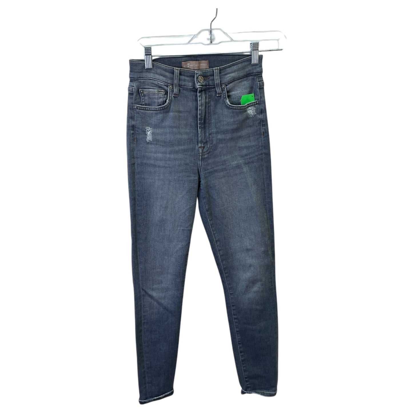 Jeans Skinny By 7 For All Mankind In Grey Denim, Size:0