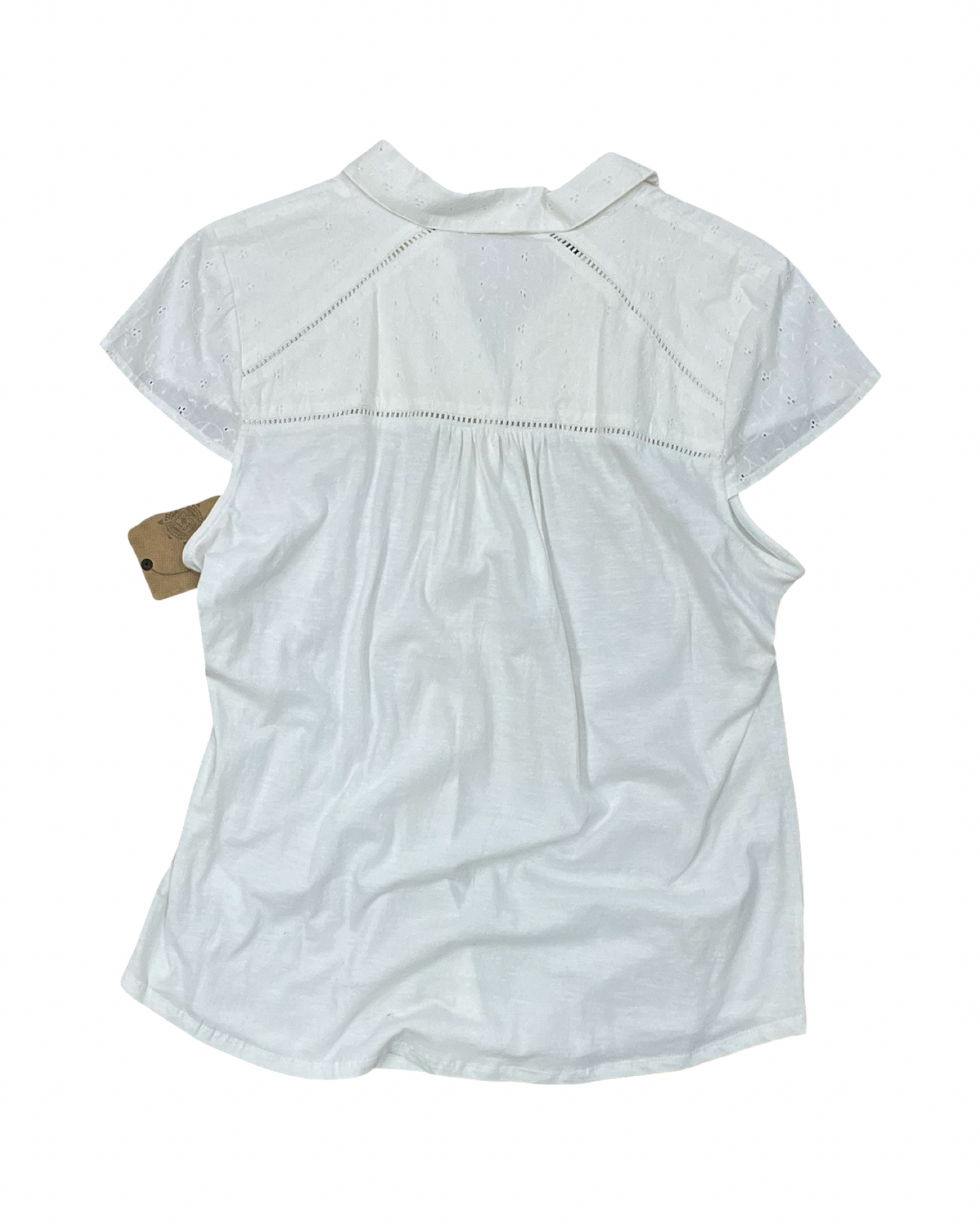 Blouse Ss By Ruff Hewn In White, Size:Xl