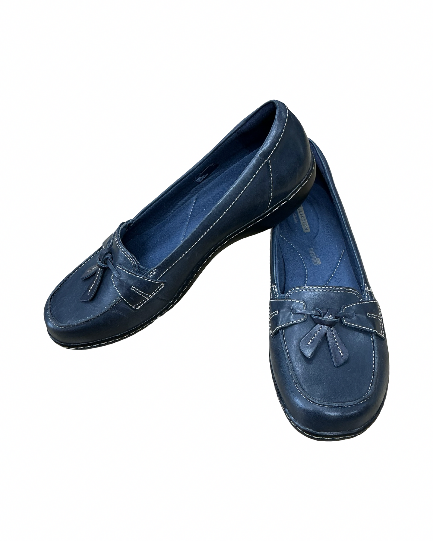 Shoes Flats By Clarks In Navy, Size:9.5