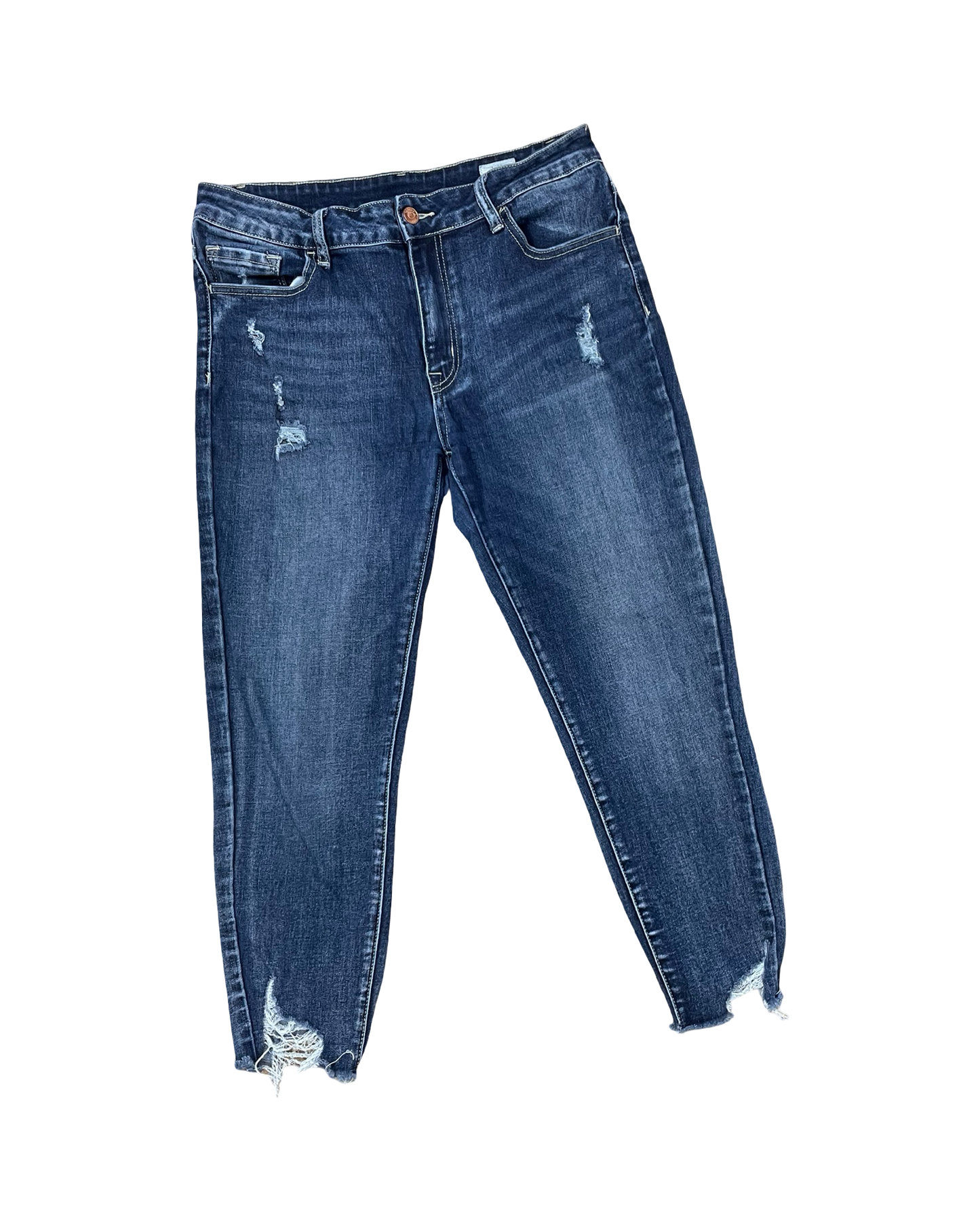 Jeans Cropped By Clothes Mentor In Blue Denim, Size:10