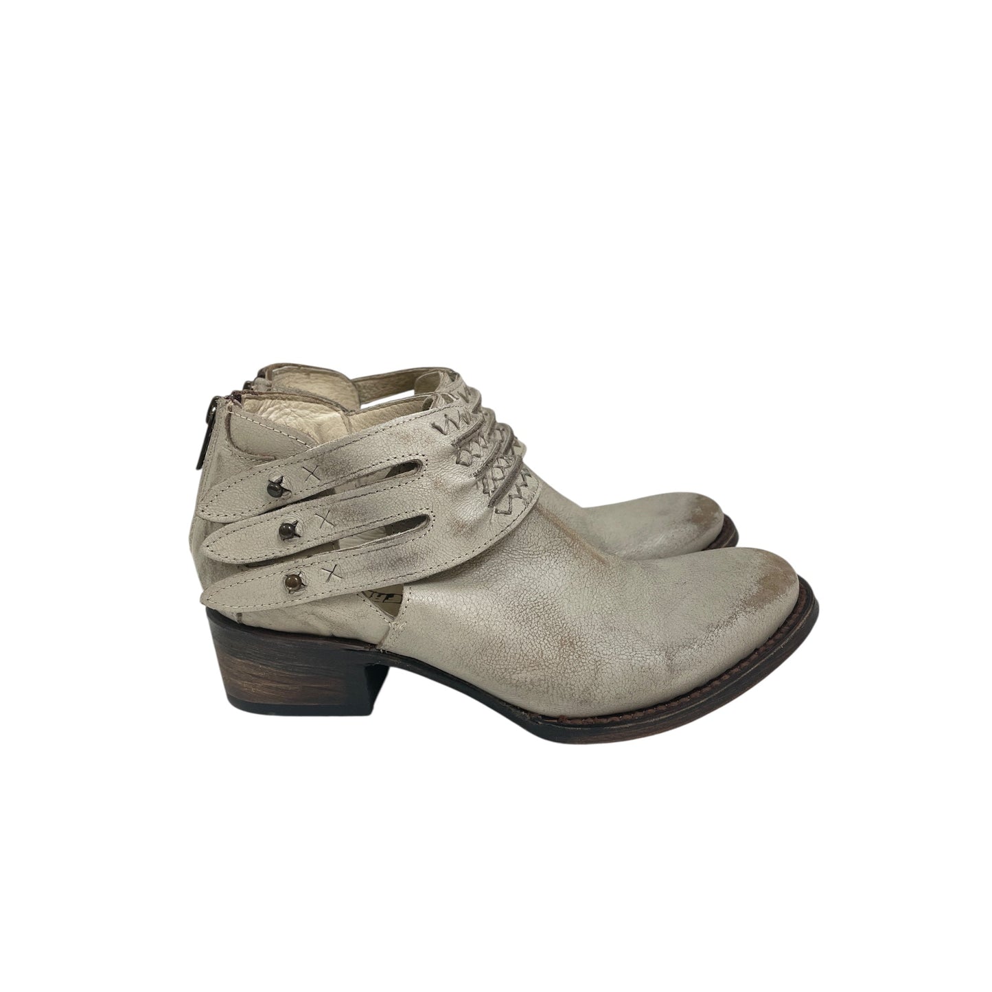 Boots Ankle Flats By Freebird In Grey, Size:7