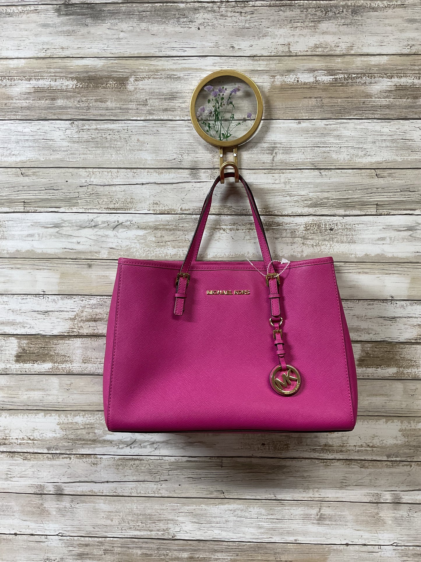 Handbag Designer By Michael Kors In Pink, Size:Small