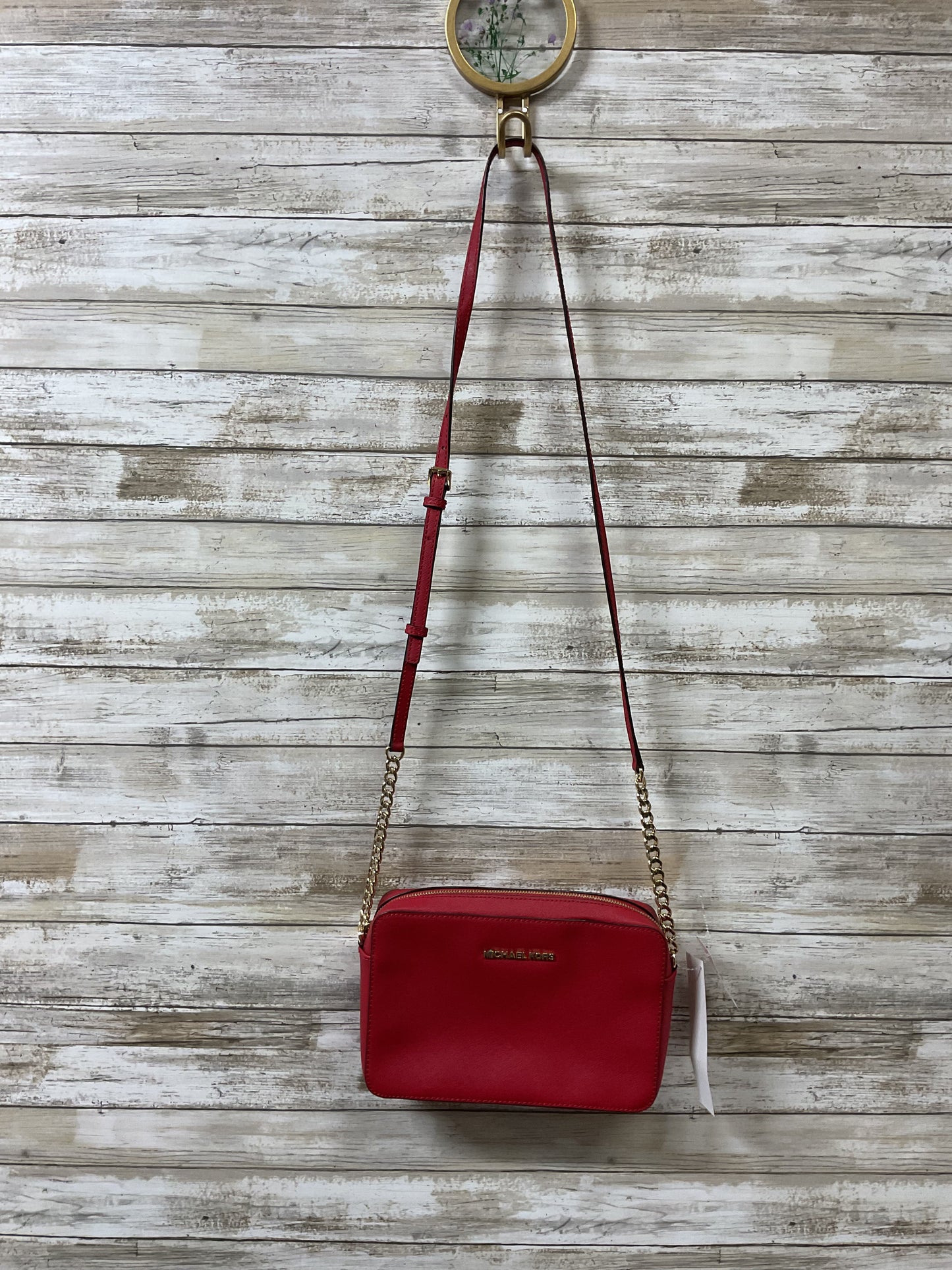 Handbag Designer By Michael Kors In Red, Size:Small