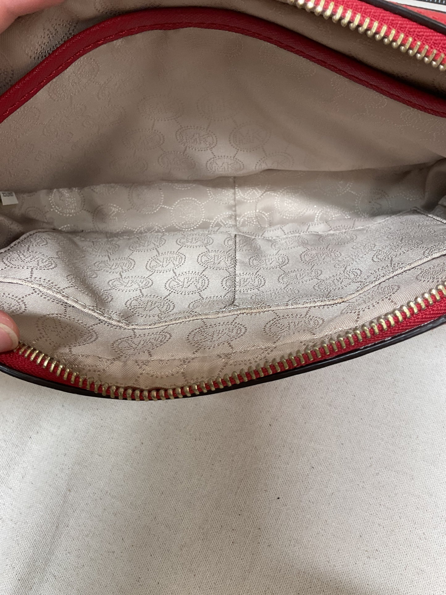 Handbag Designer By Michael Kors In Red, Size:Small