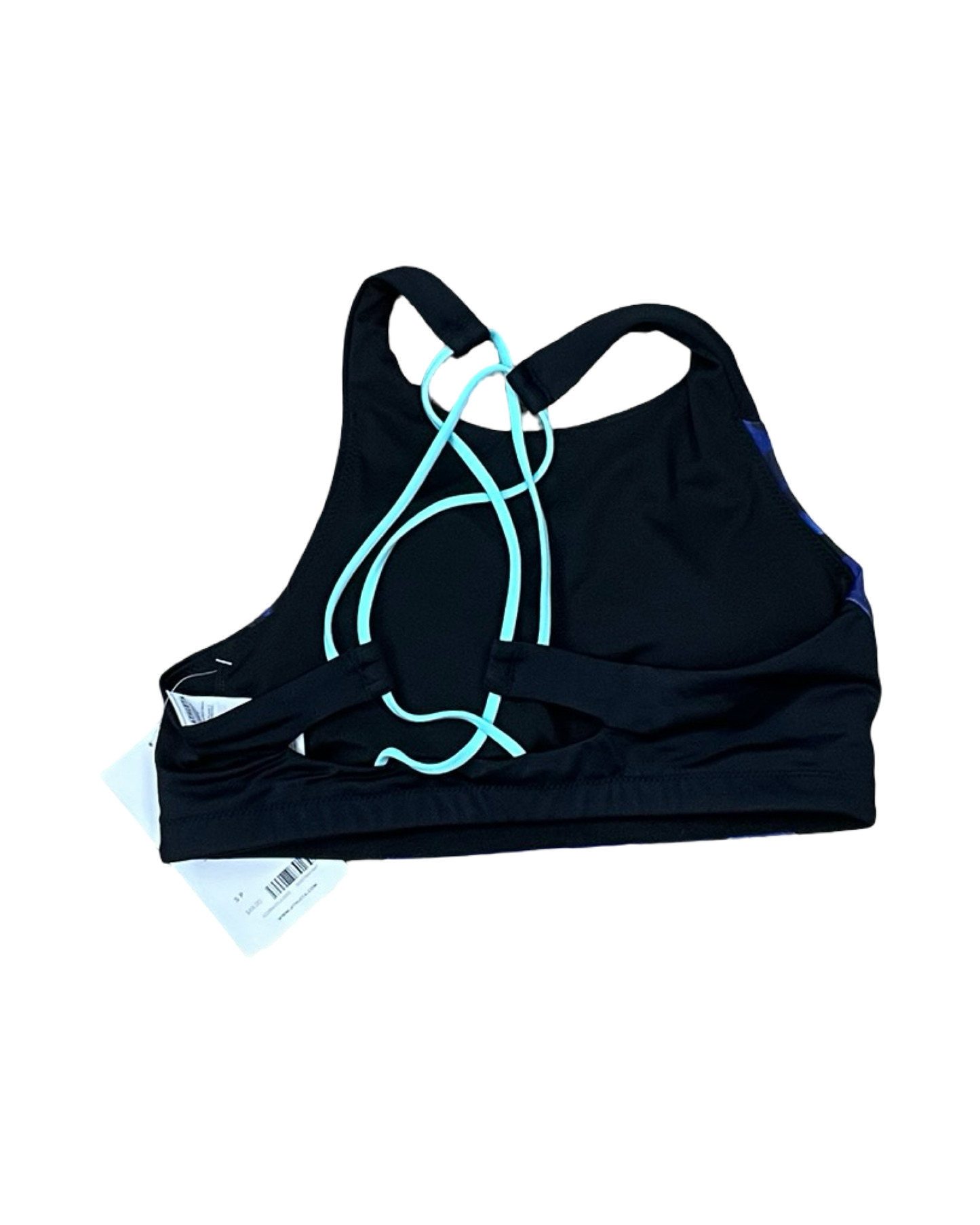 Athletic Bra By Athleta In Black & Blue, Size:S