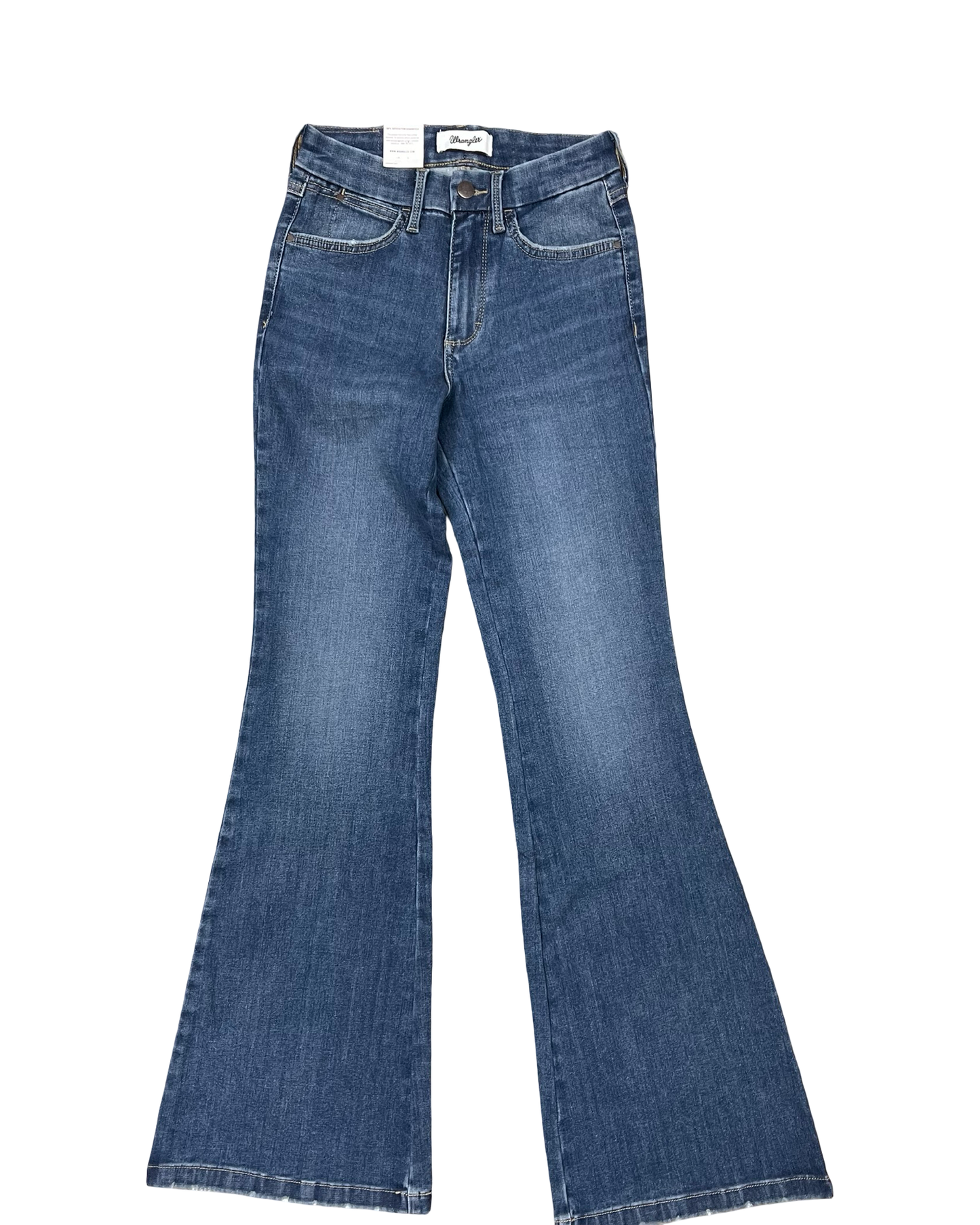 Jeans Flared By Wrangler In Blue Denim, Size:2