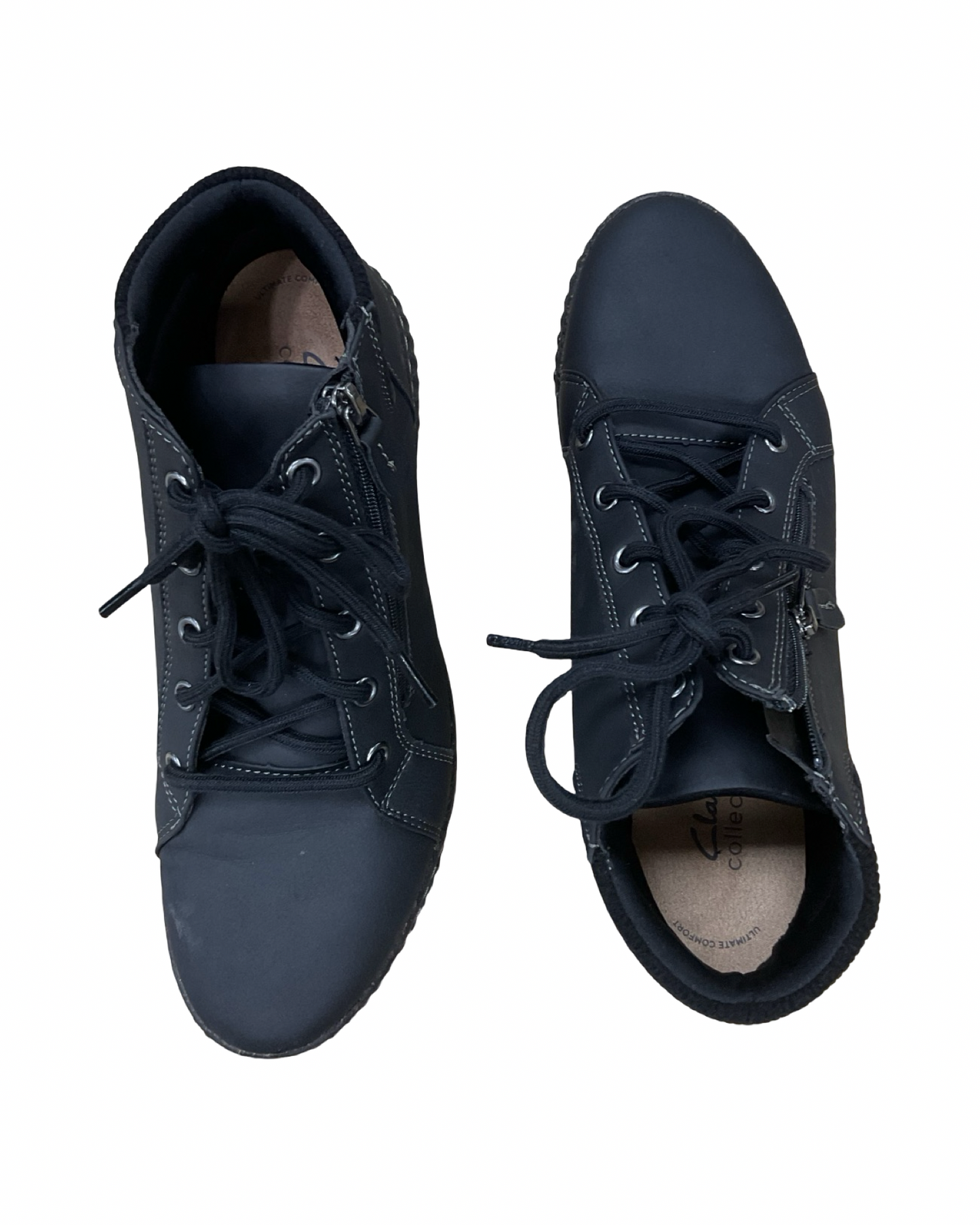 Shoes Flats By Clarks In Black, Size:9.5