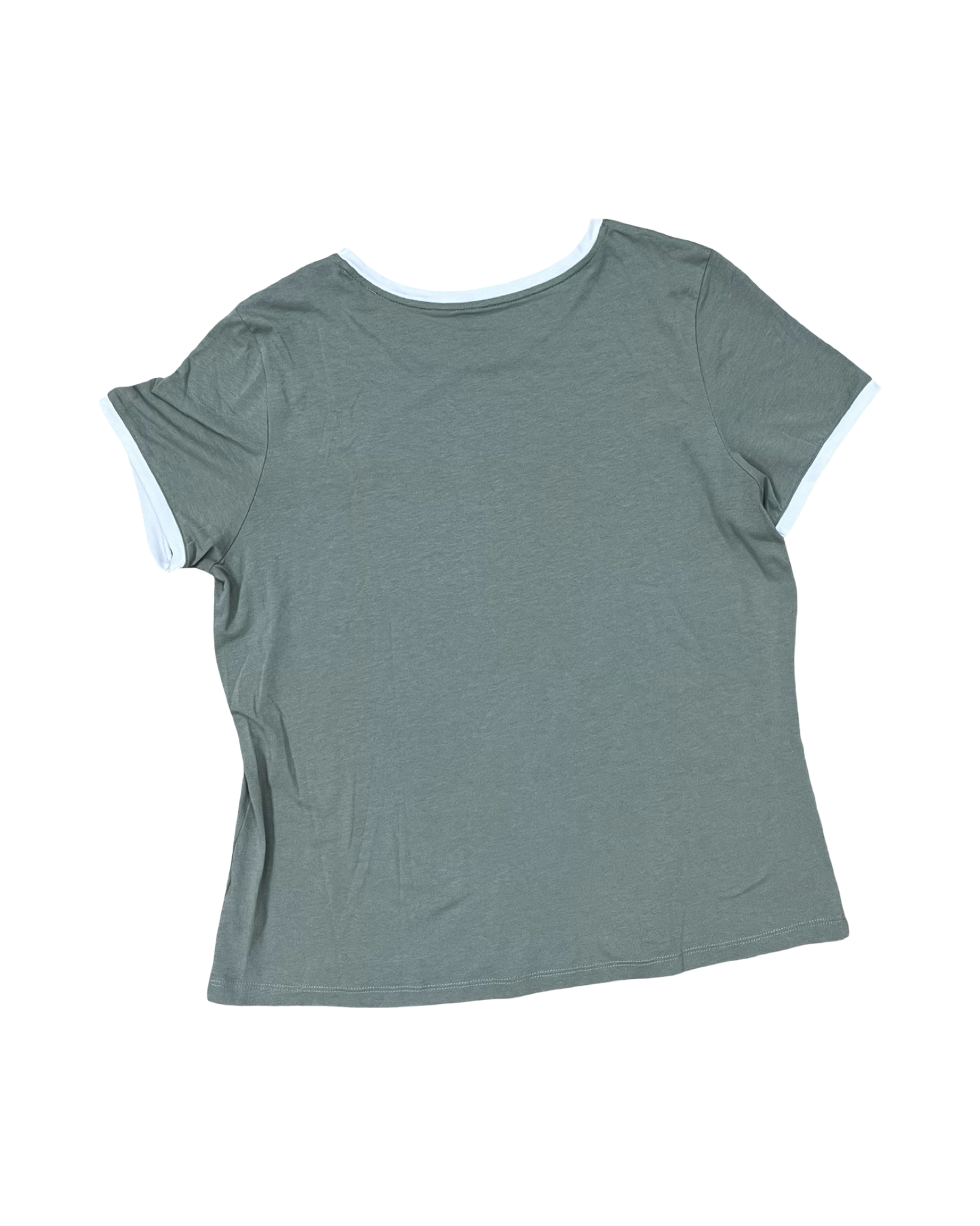 Top Ss By Tahari In Green & White, Size:Xl