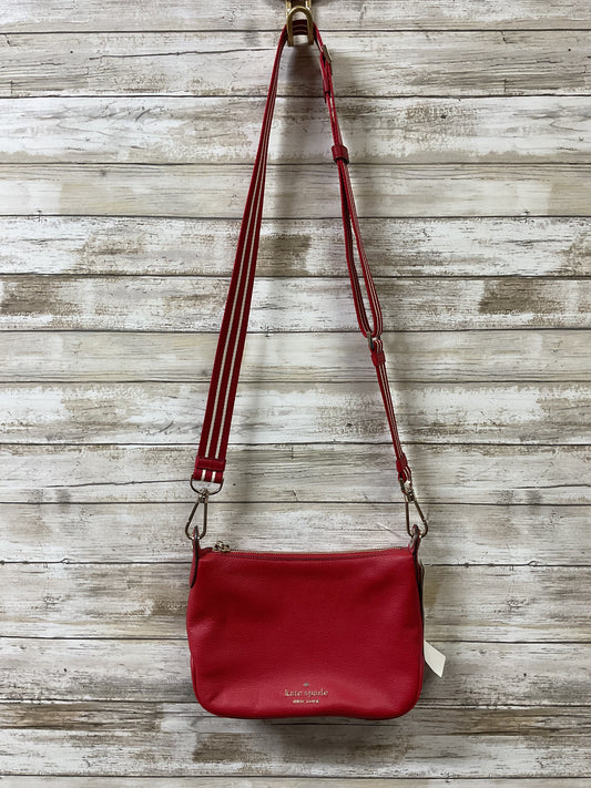 Crossbody Designer By Kate Spade In Red & White, Size:Small