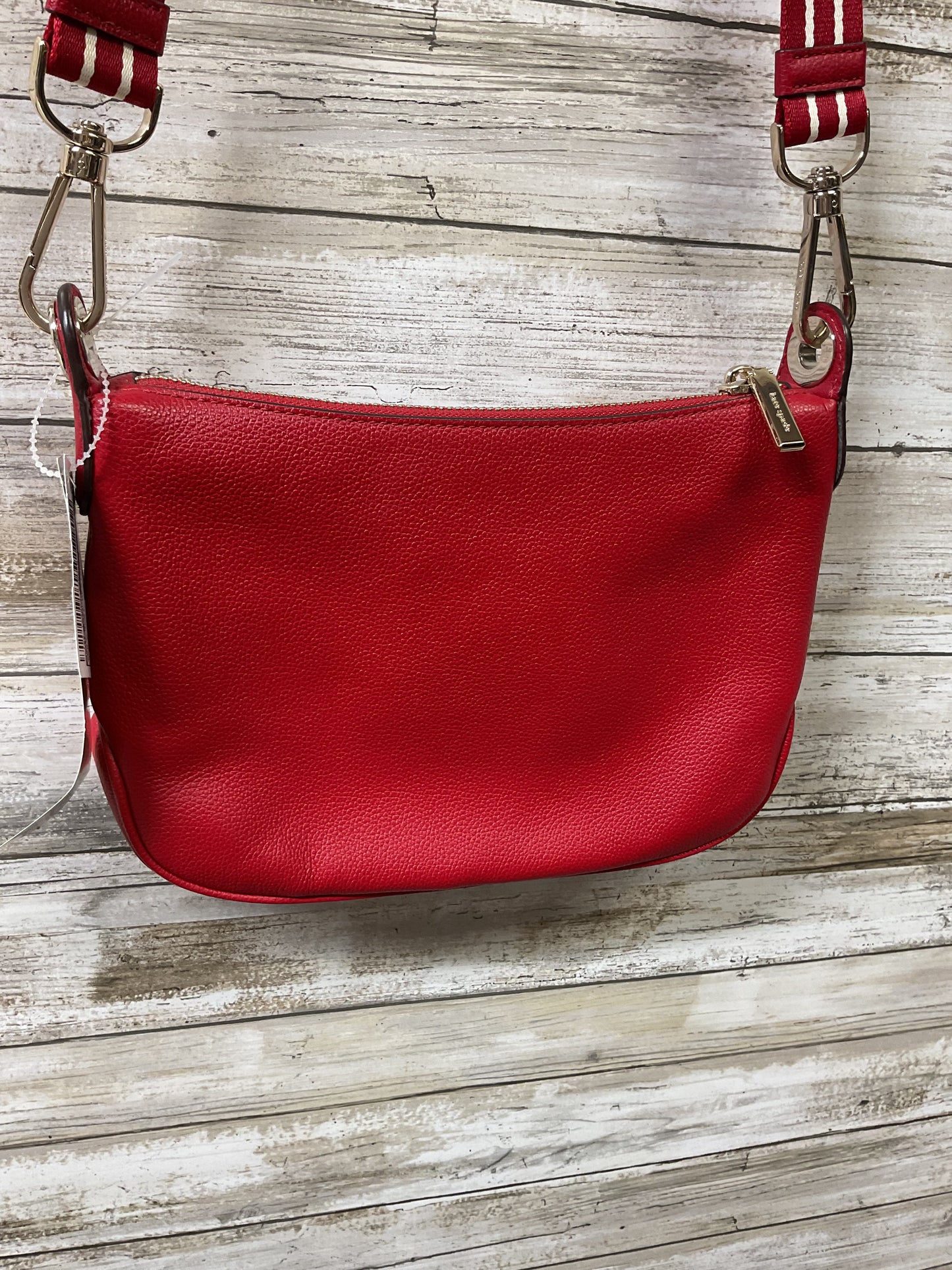 Crossbody Designer By Kate Spade In Red & White, Size:Small