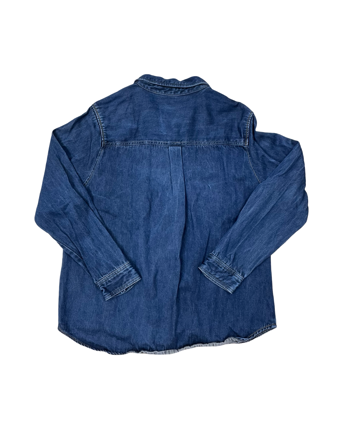 Blouse Ls By Velvet Heart In Blue Denim, Size:Xl