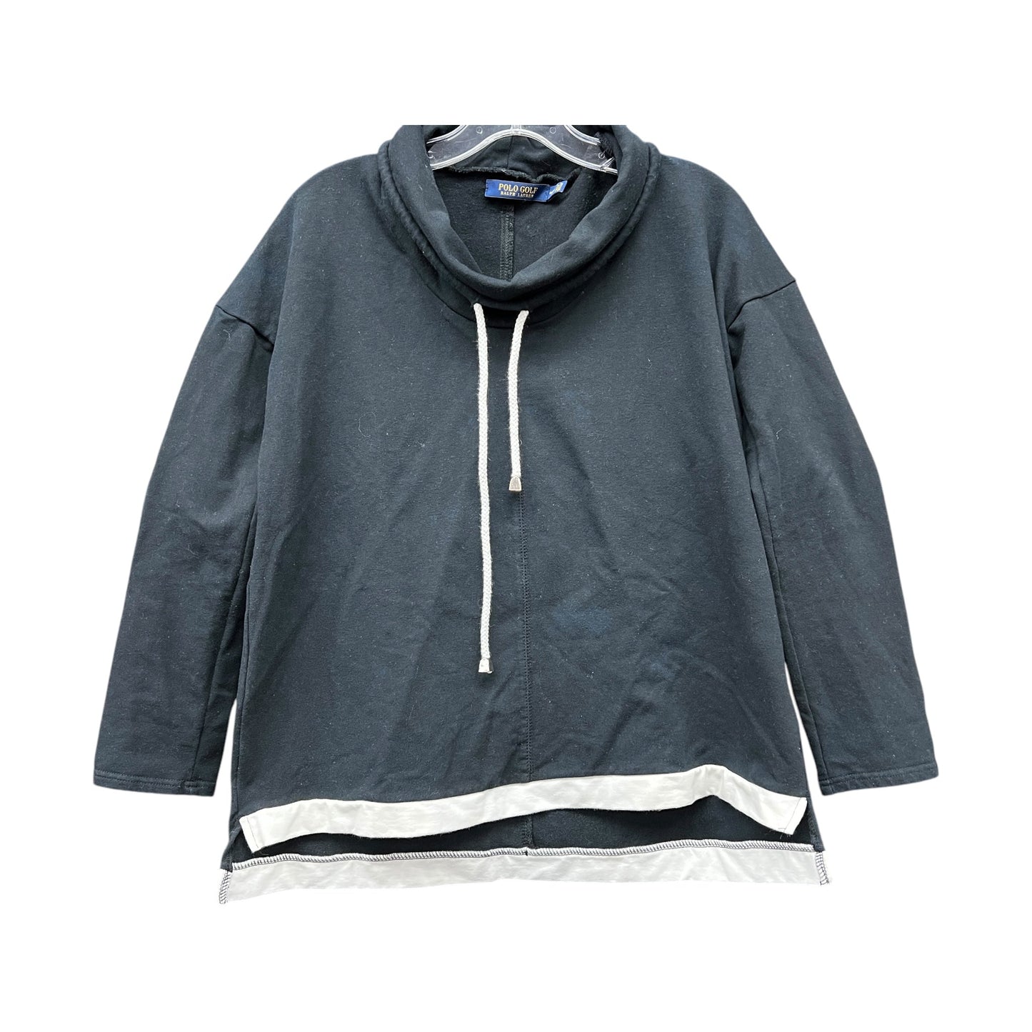 Athletic Sweatshirt Collar By Polo Ralph Lauren In Black, Size:M