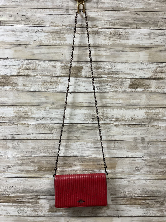 Crossbody Designer By Coach In Red, Size:Small