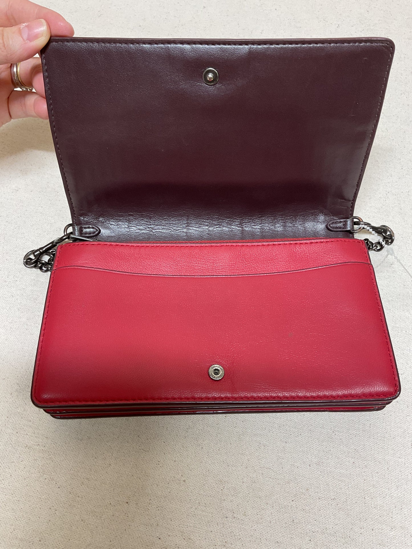 Crossbody Designer By Coach In Red, Size:Small