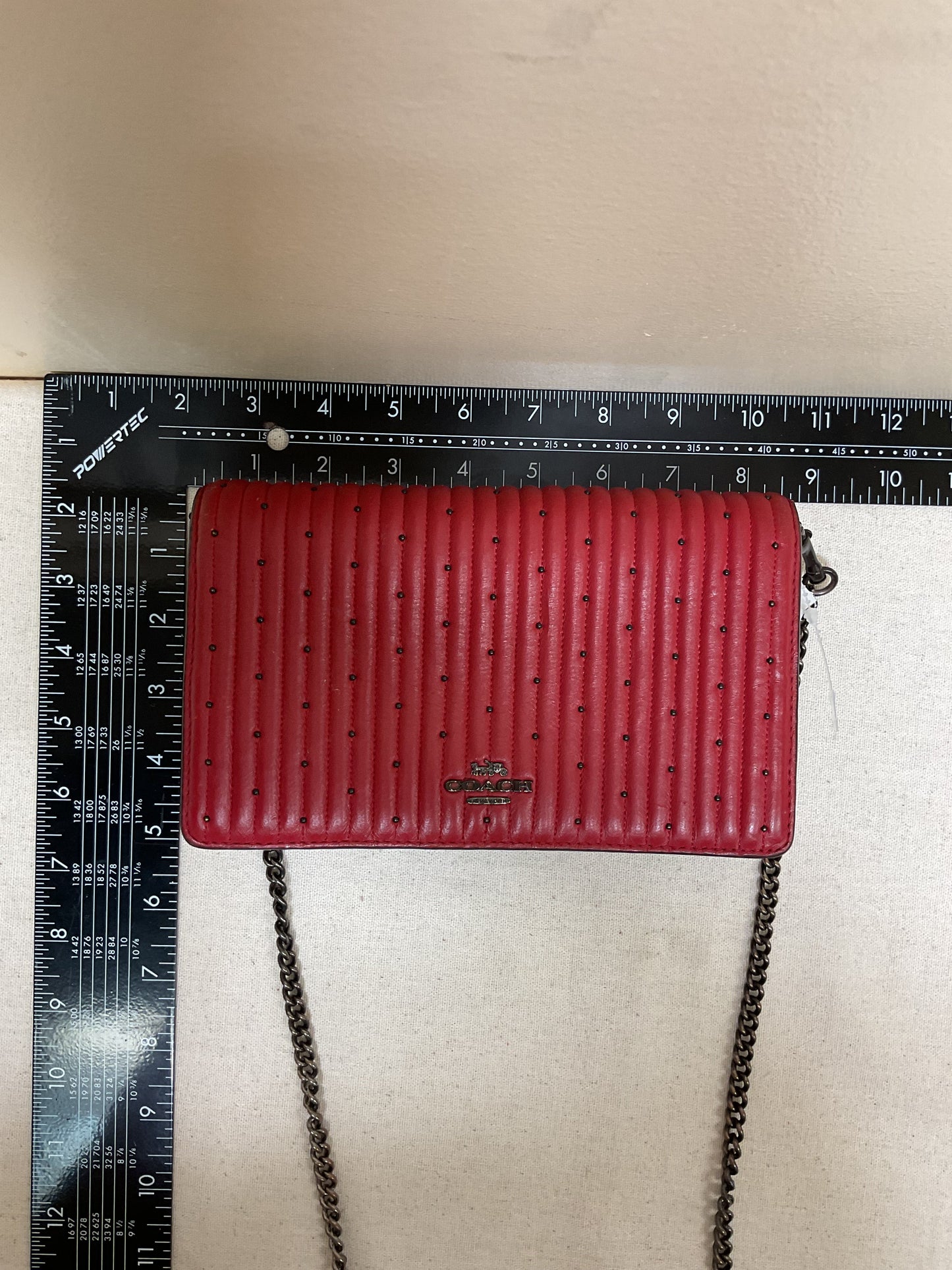 Crossbody Designer By Coach In Red, Size:Small