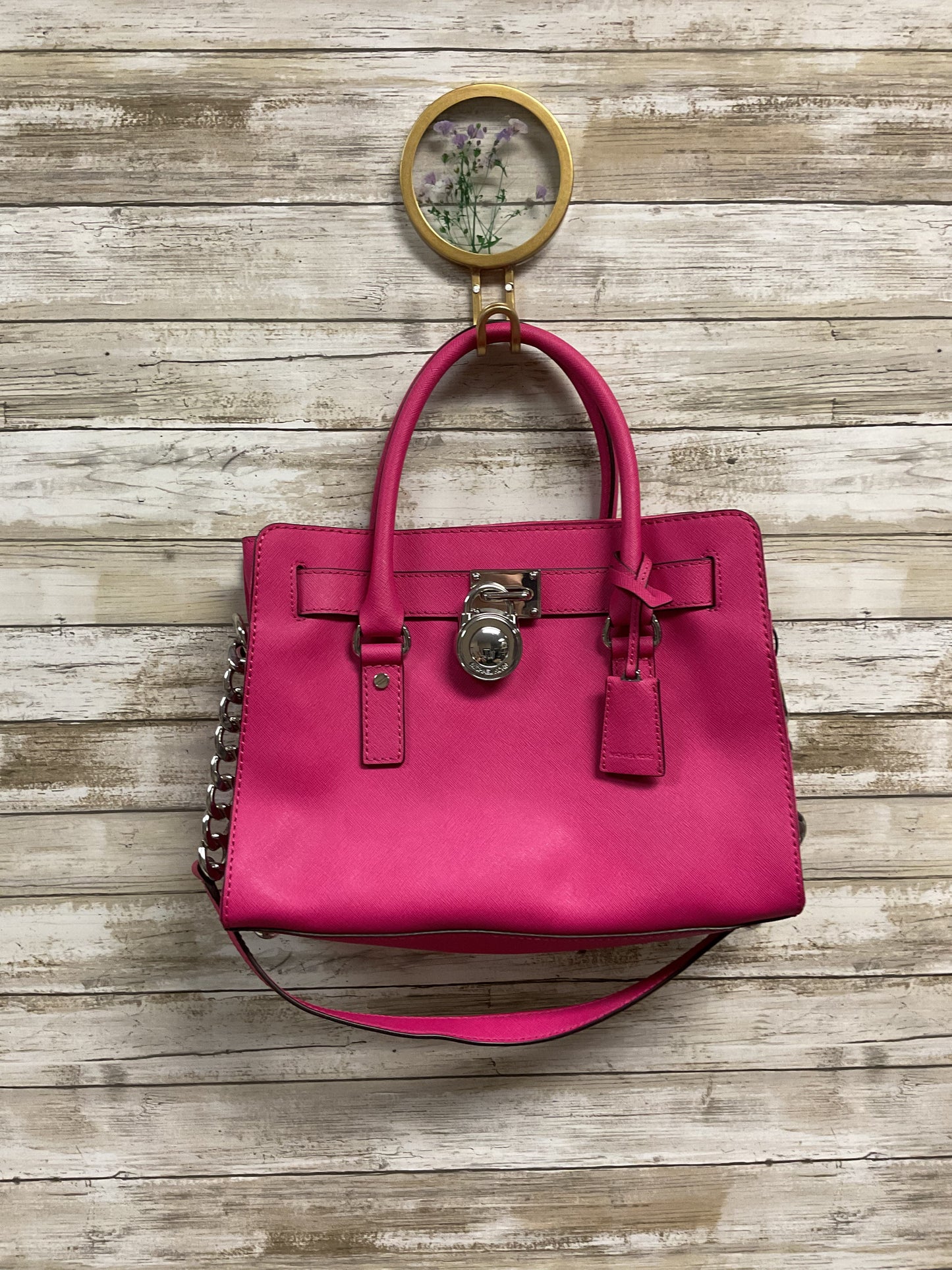 Handbag Designer By Michael Kors In Pink, Size:Medium