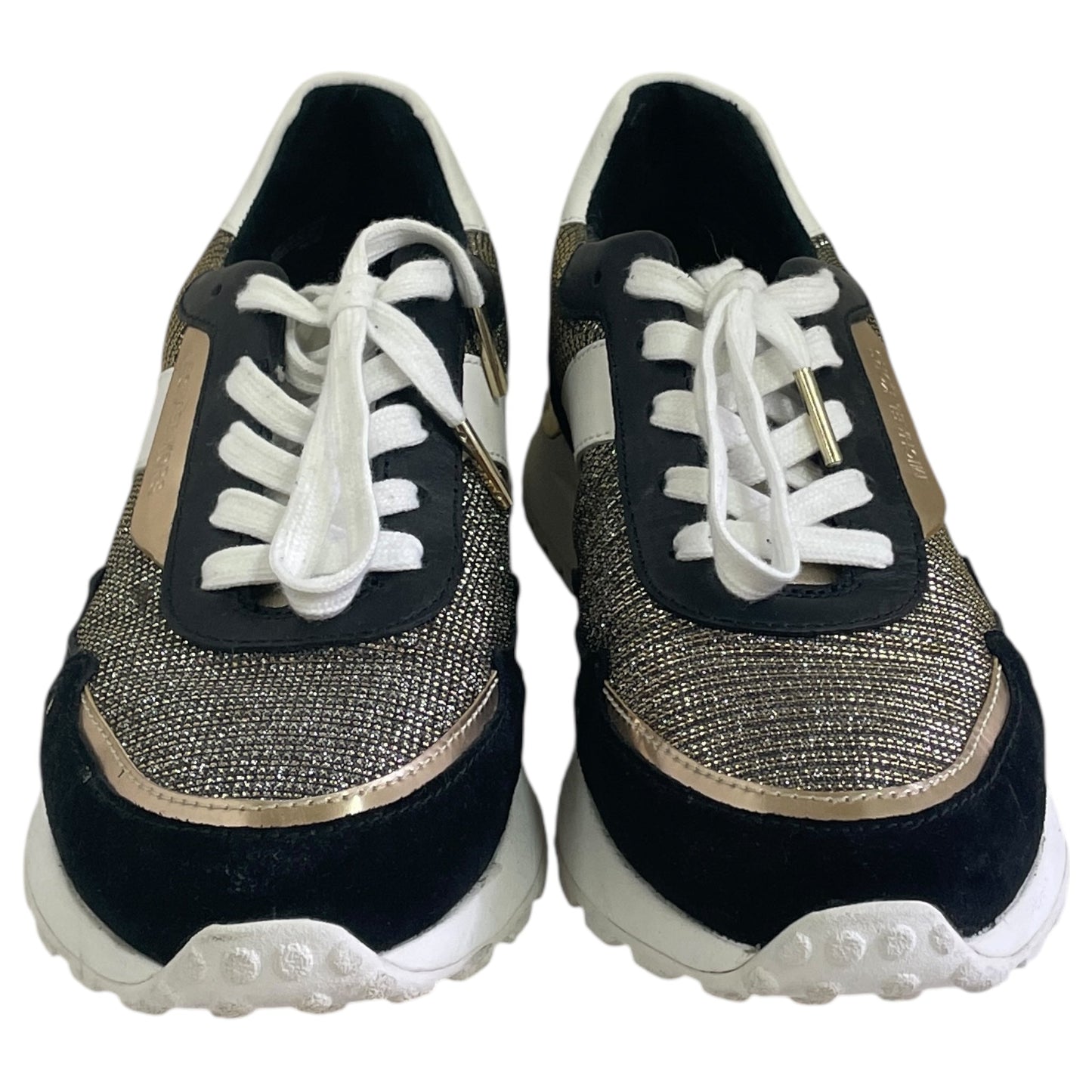 Shoes Sneakers By Michael By Michael Kors In Black & Gold, Size:7.5