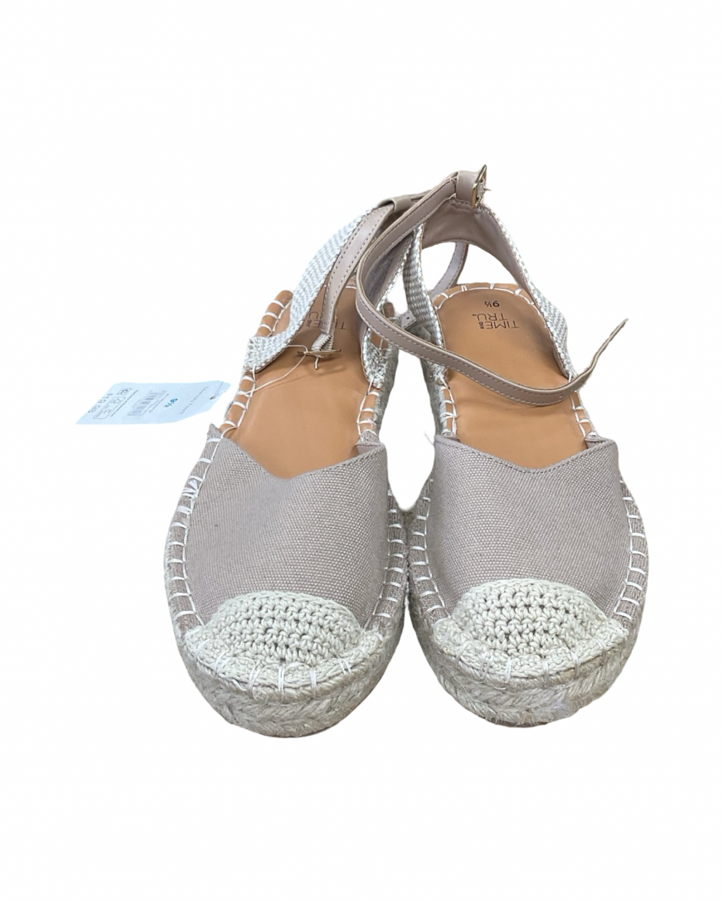 Sandals Flats By Time And Tru In Tan, Size:9.5