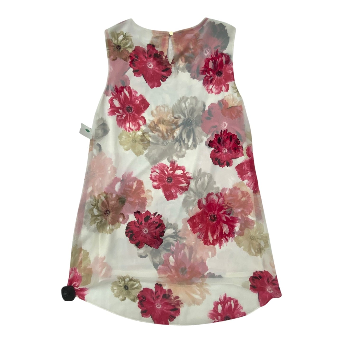 Top Sleeveless By Calvin Klein In Pink & White, Size:L