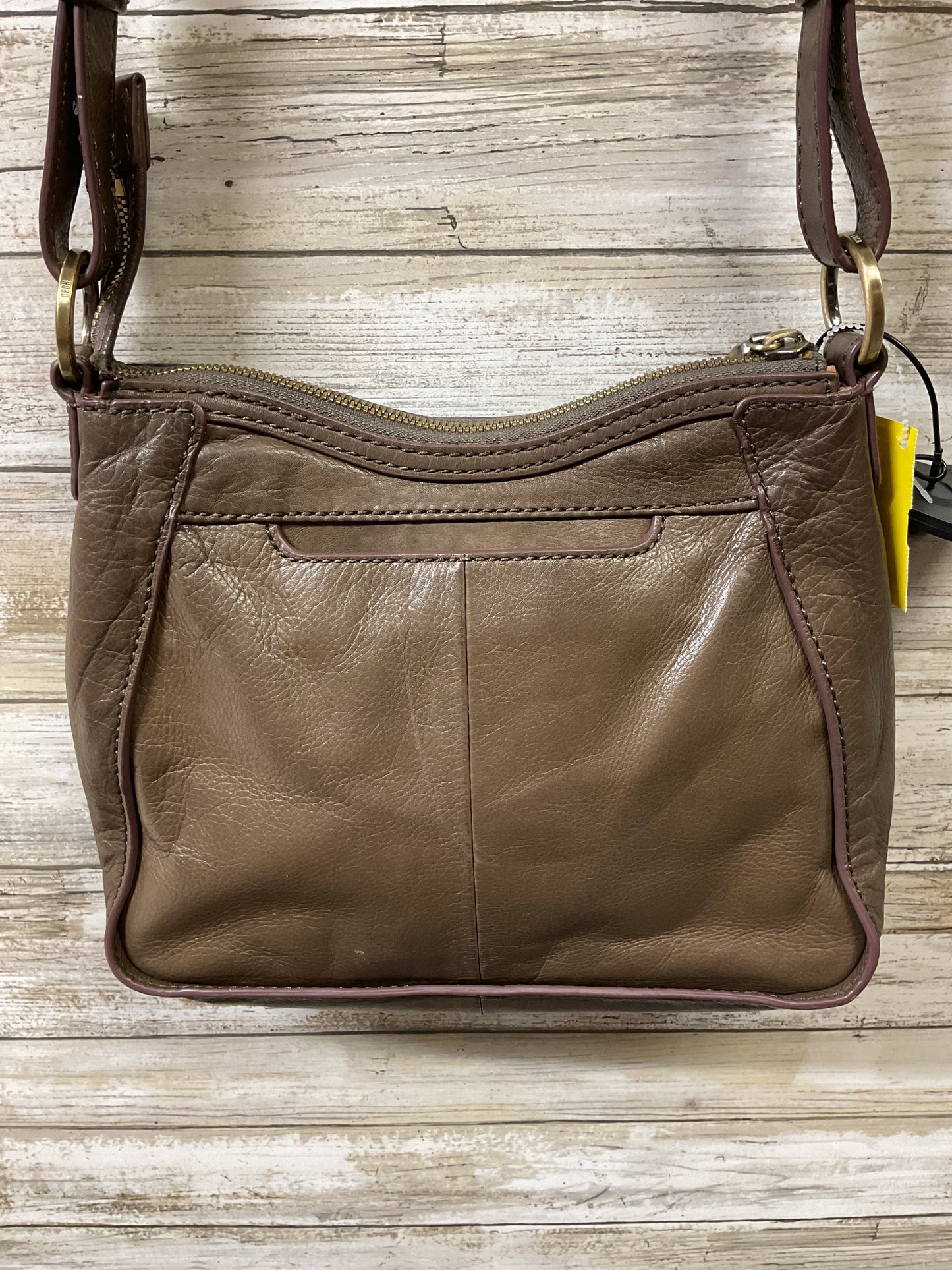 Handbag Leather By Hobo Intl In Taupe, Size:Small