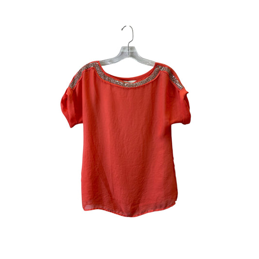 Top Ss By Loft In Coral, Size:Xs