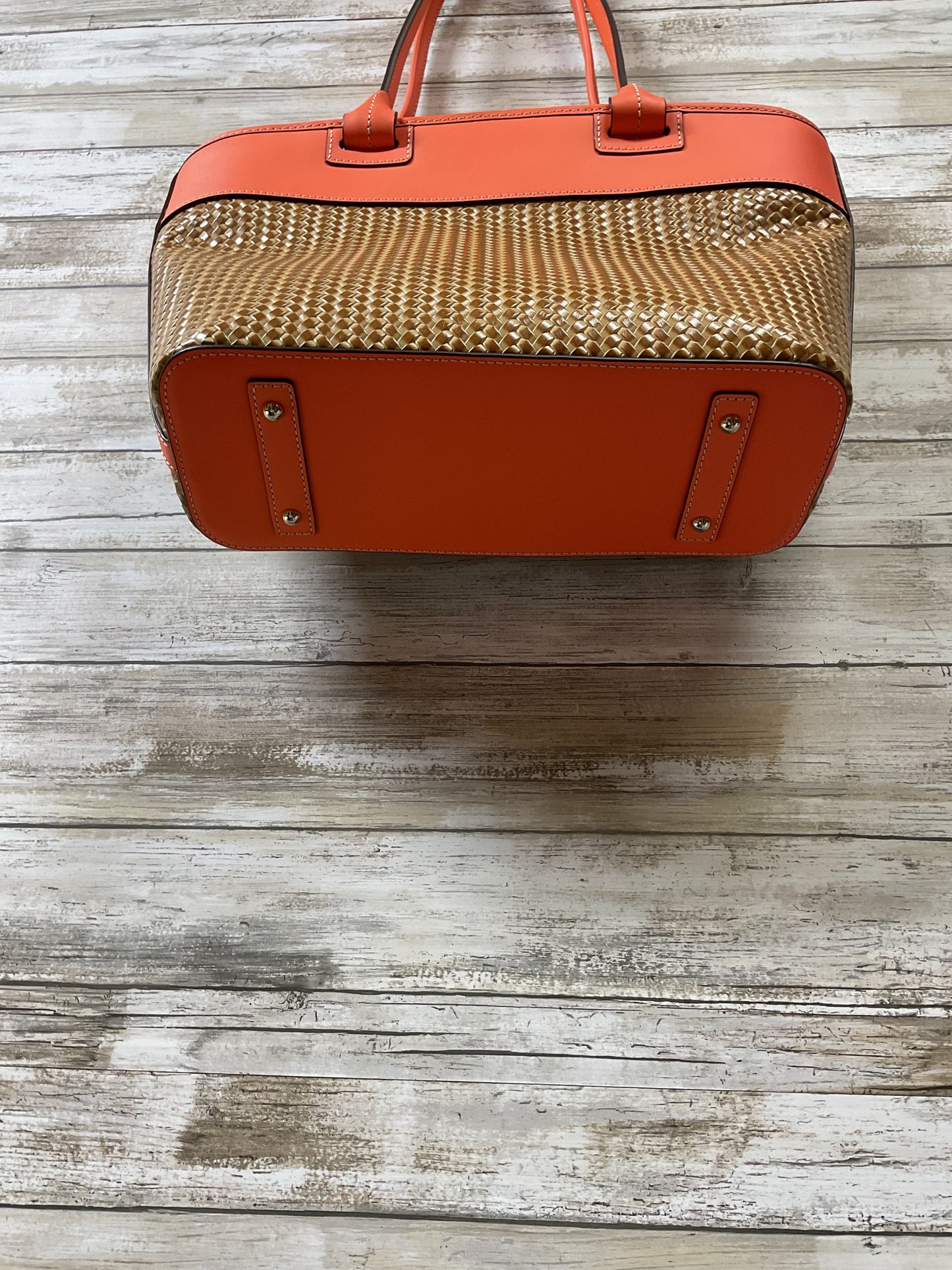 Handbag Designer By Dooney And Bourke In Brown & Orange, Size:Medium