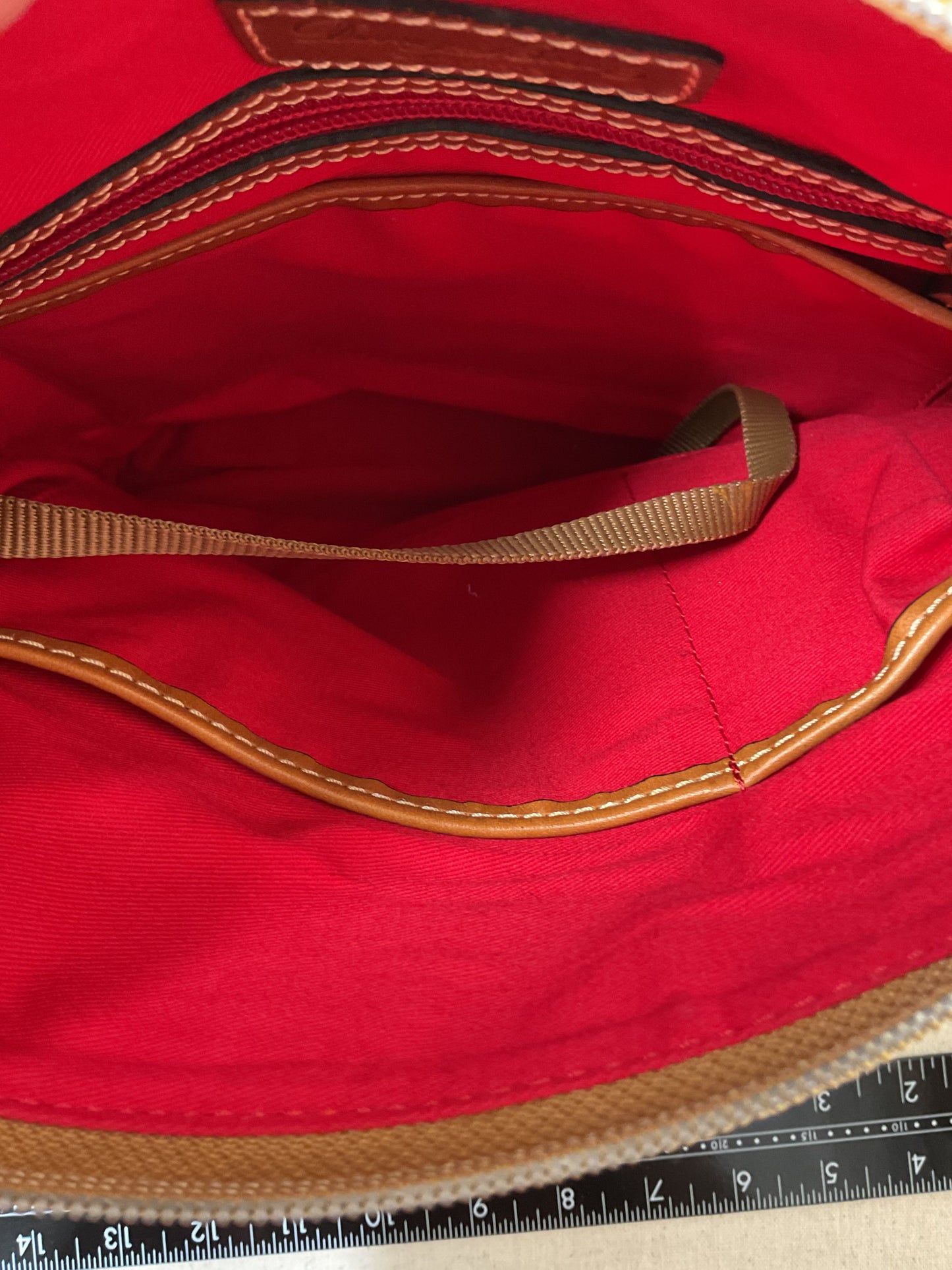 Handbag Designer By Dooney And Bourke In Green & White, Size:Medium