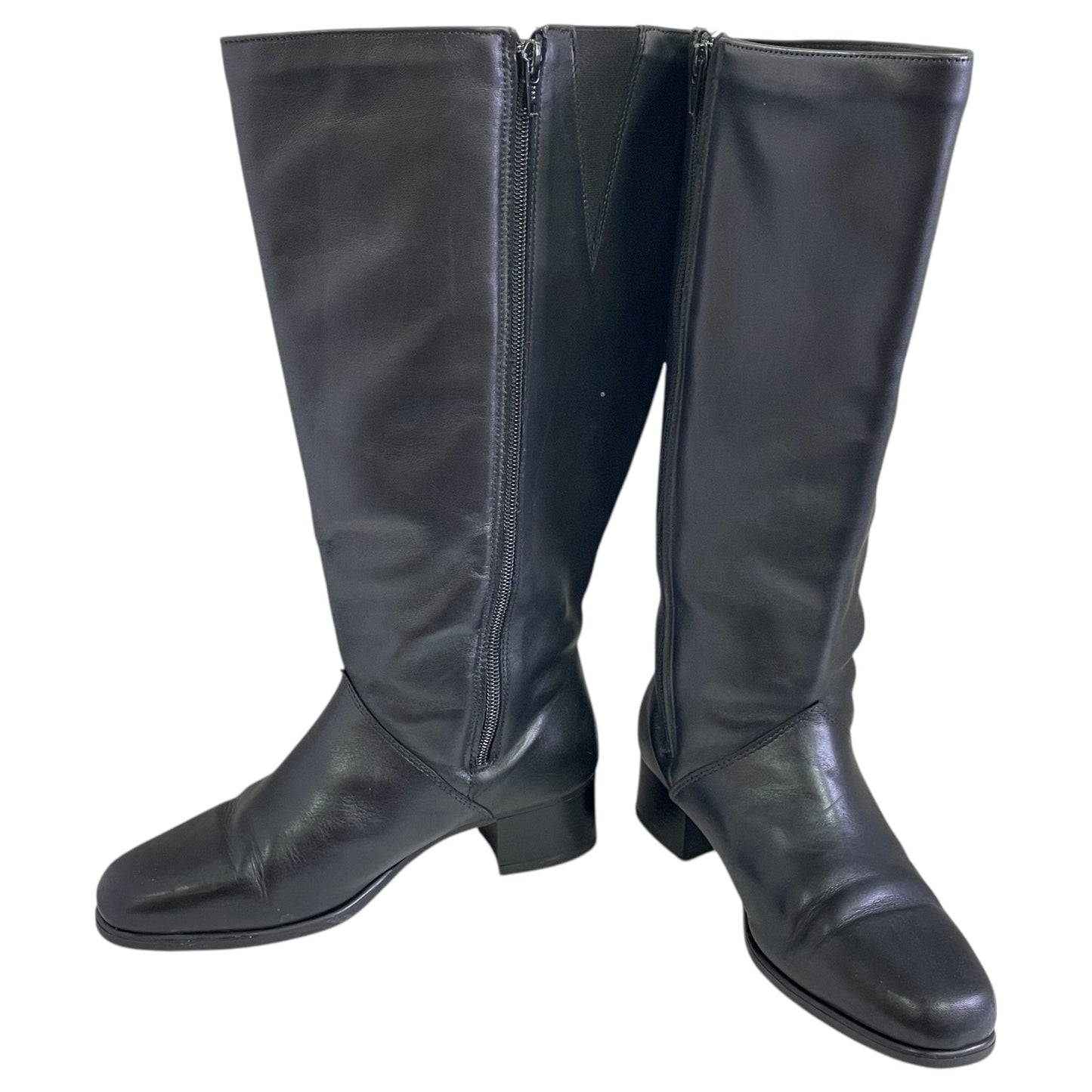 Boots Knee Flats By Cme In Black, Size:7.5