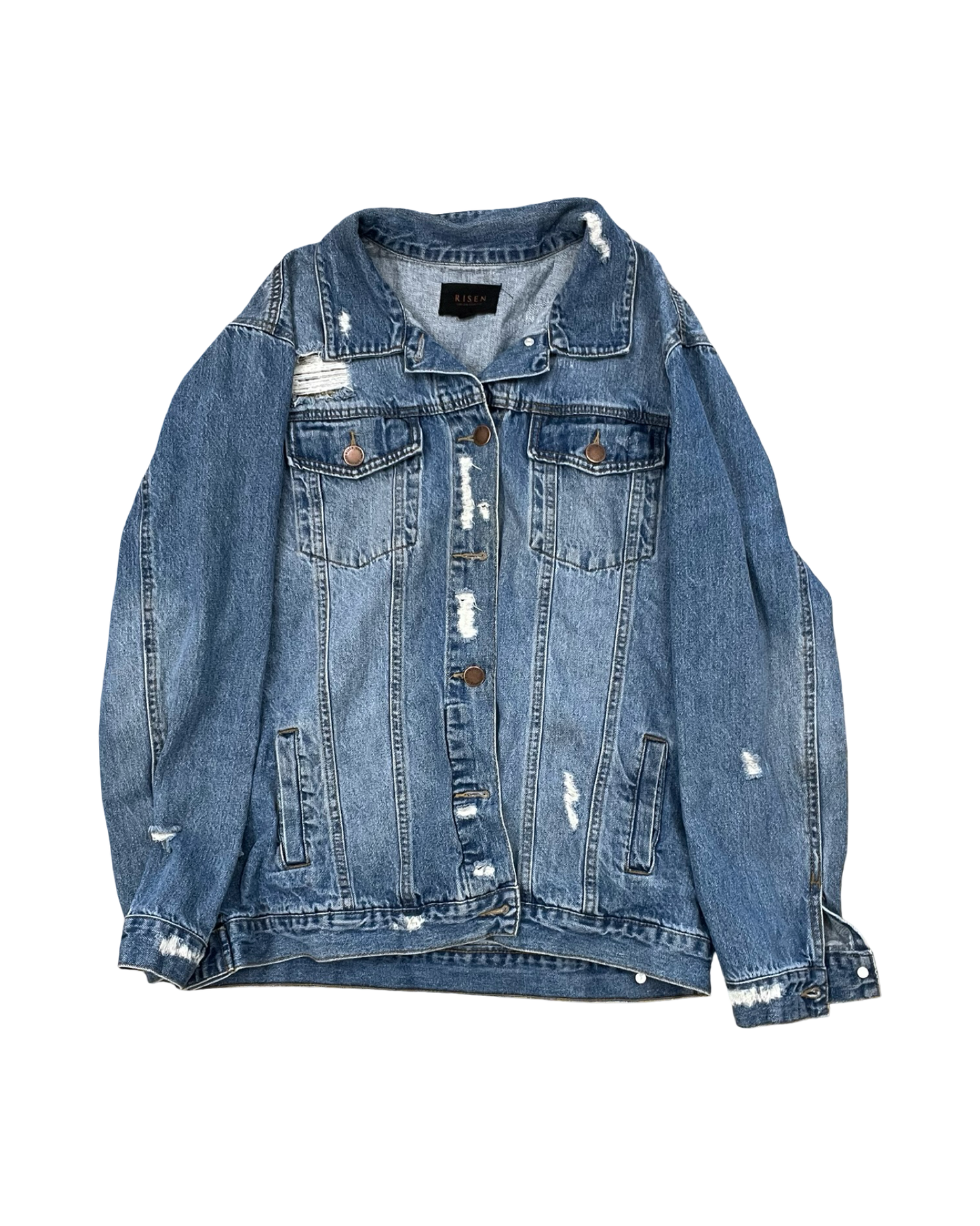 Jacket Denim By Risen In Blue Denim, Size:M