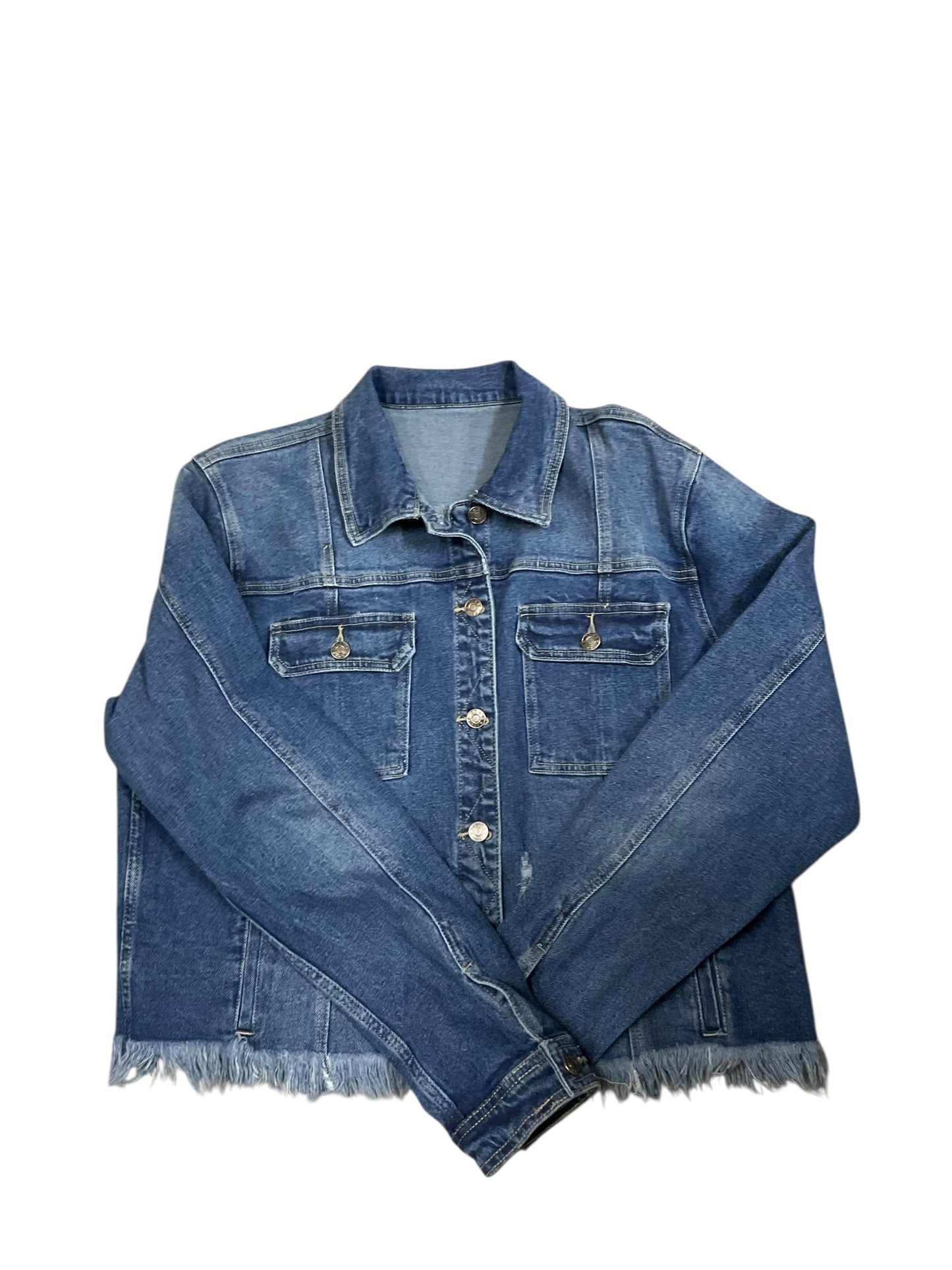 Jacket Denim By Clothes Mentor In Blue Denim, Size:2X