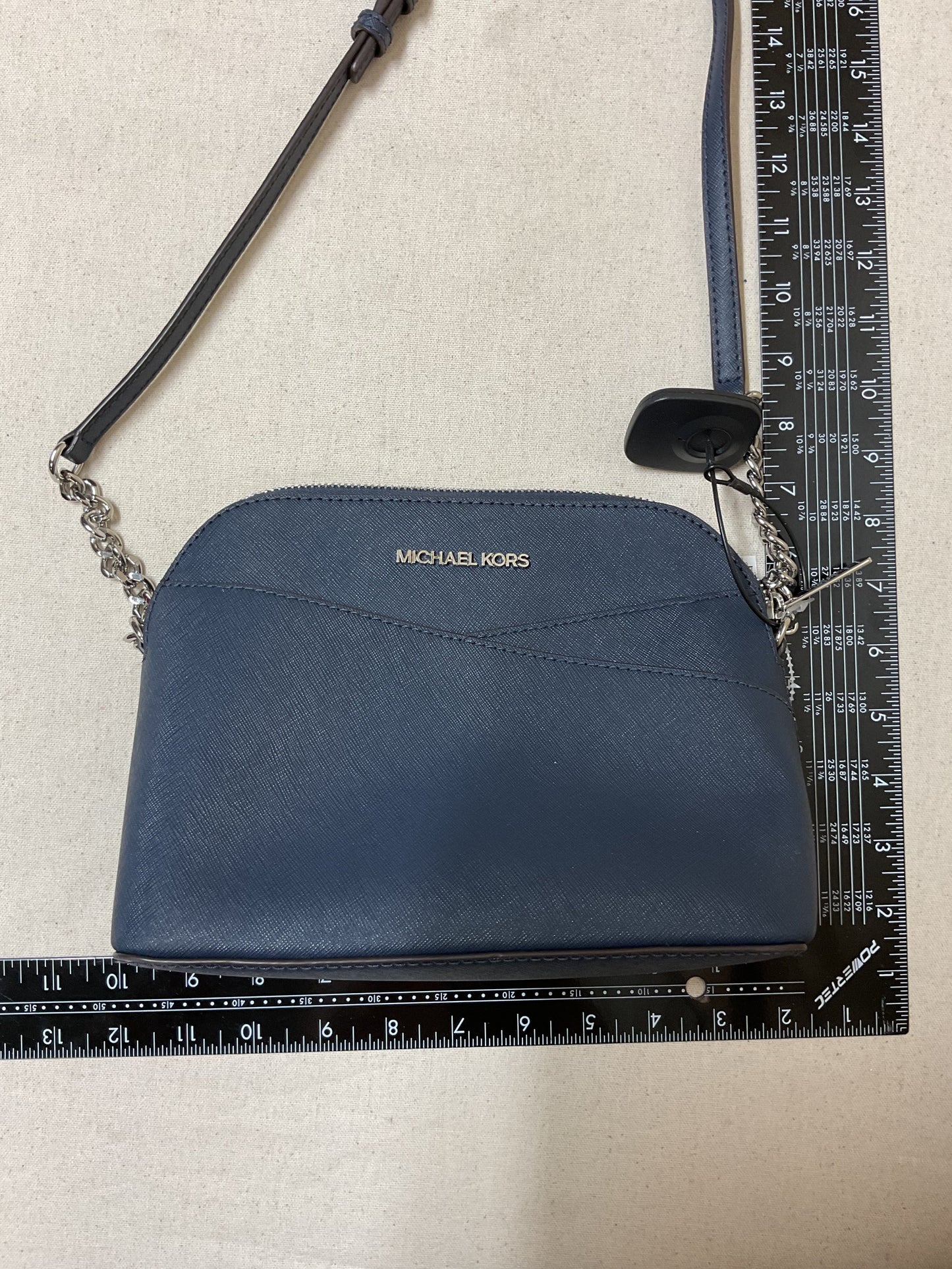 Crossbody Designer By Michael Kors In Navy, Size:Medium