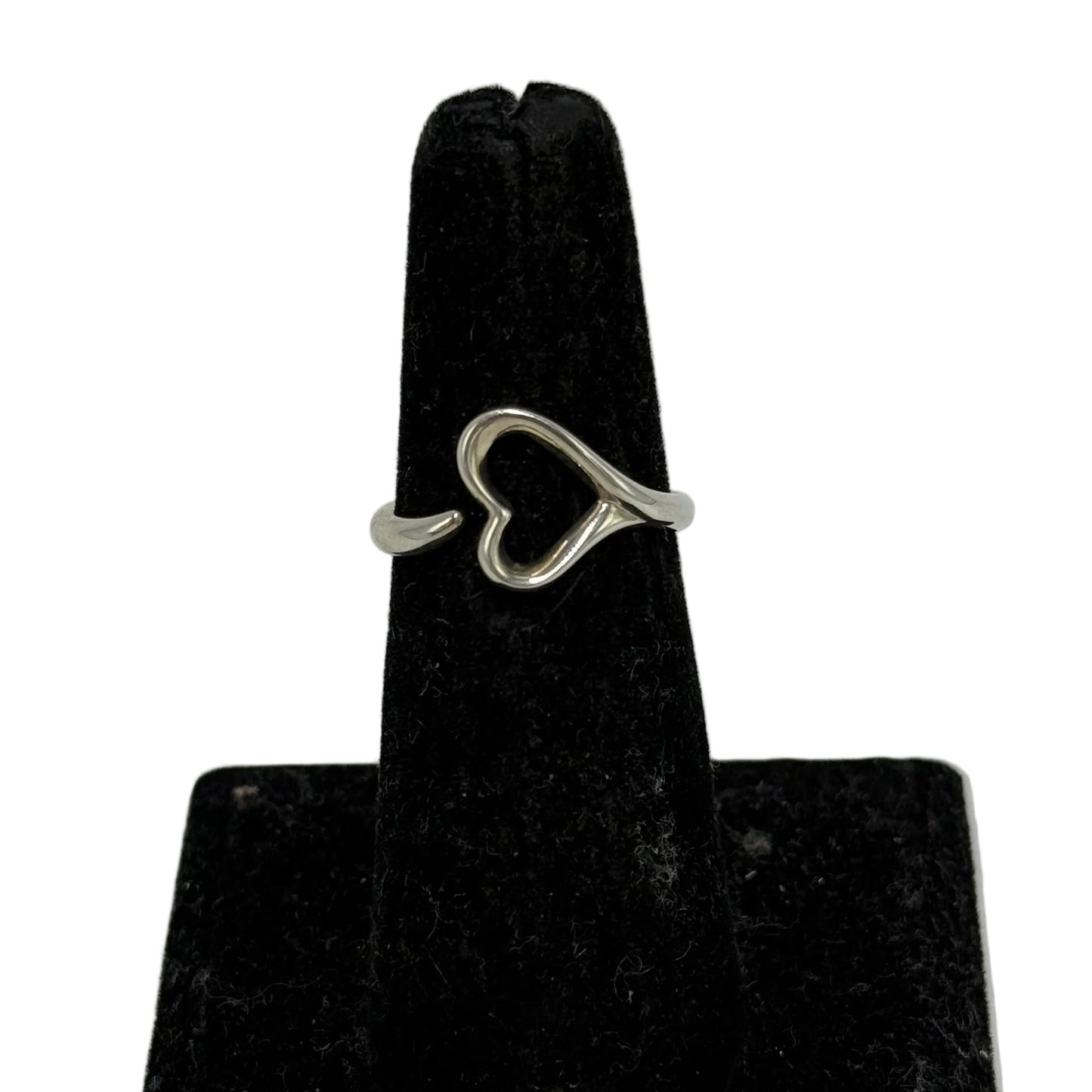Tiffany & Company Elsa Peretti Open Heart Luxury Ring, Size: 6.5