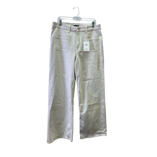 Jeans Wide Leg By Free Assembly In Cream, Size:14
