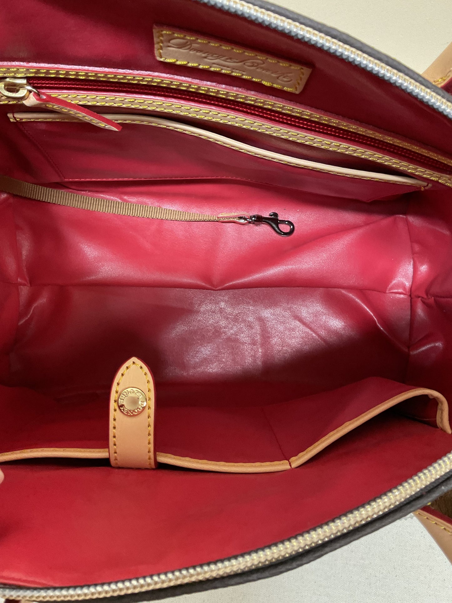 Handbag Designer By Dooney And Bourke In Brown, Size:Medium