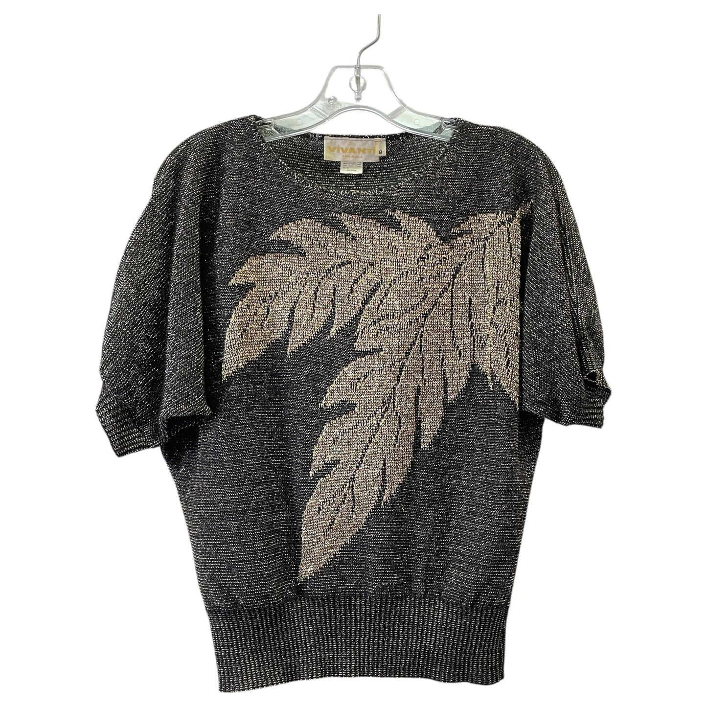 Skirt Set 2Pc By VIVANTI In Black & Gold, Size:M